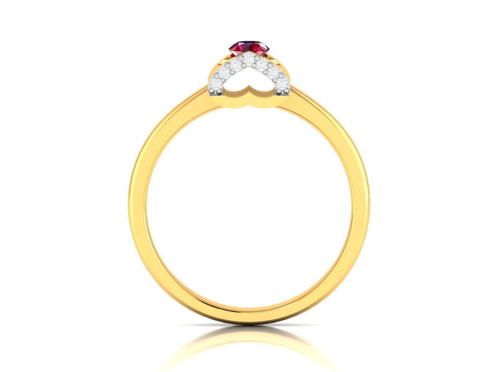 Solitaire Wedding Engagement Ring 3D print model_3