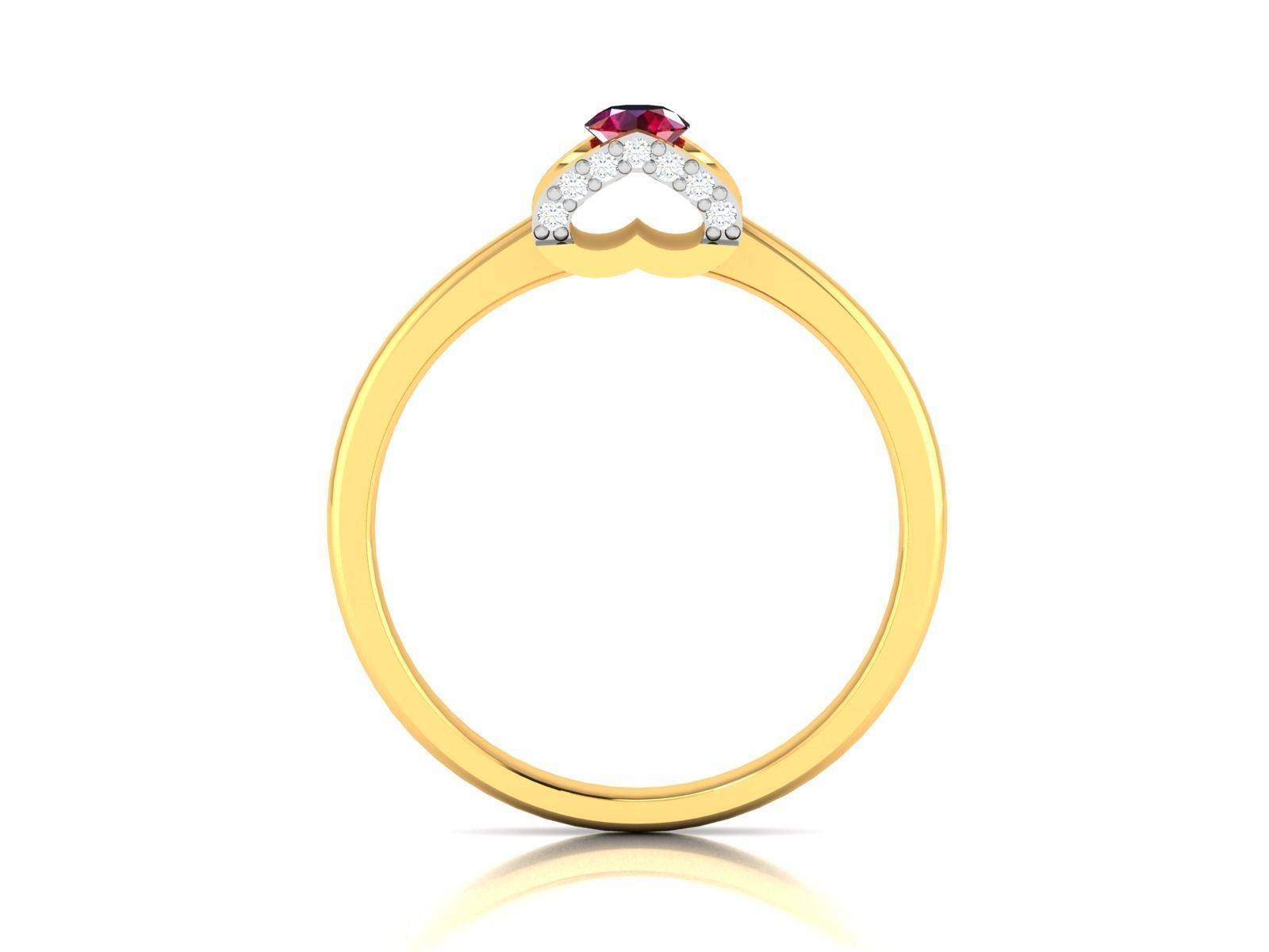 Solitaire Wedding Engagement Ring 3D print model_4