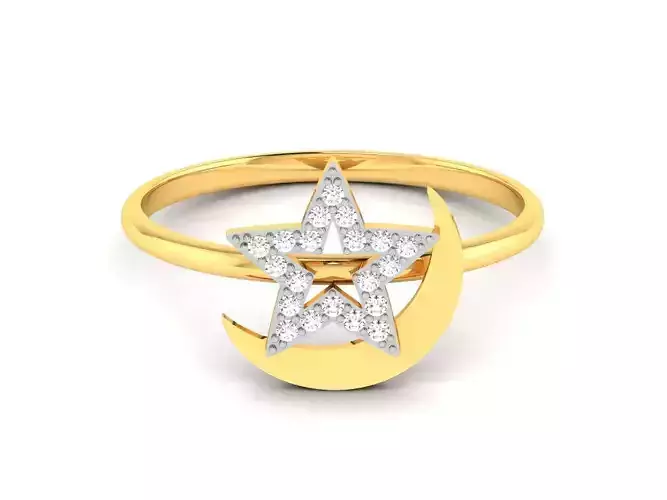 Solitaire Wedding Engagement Star Ring