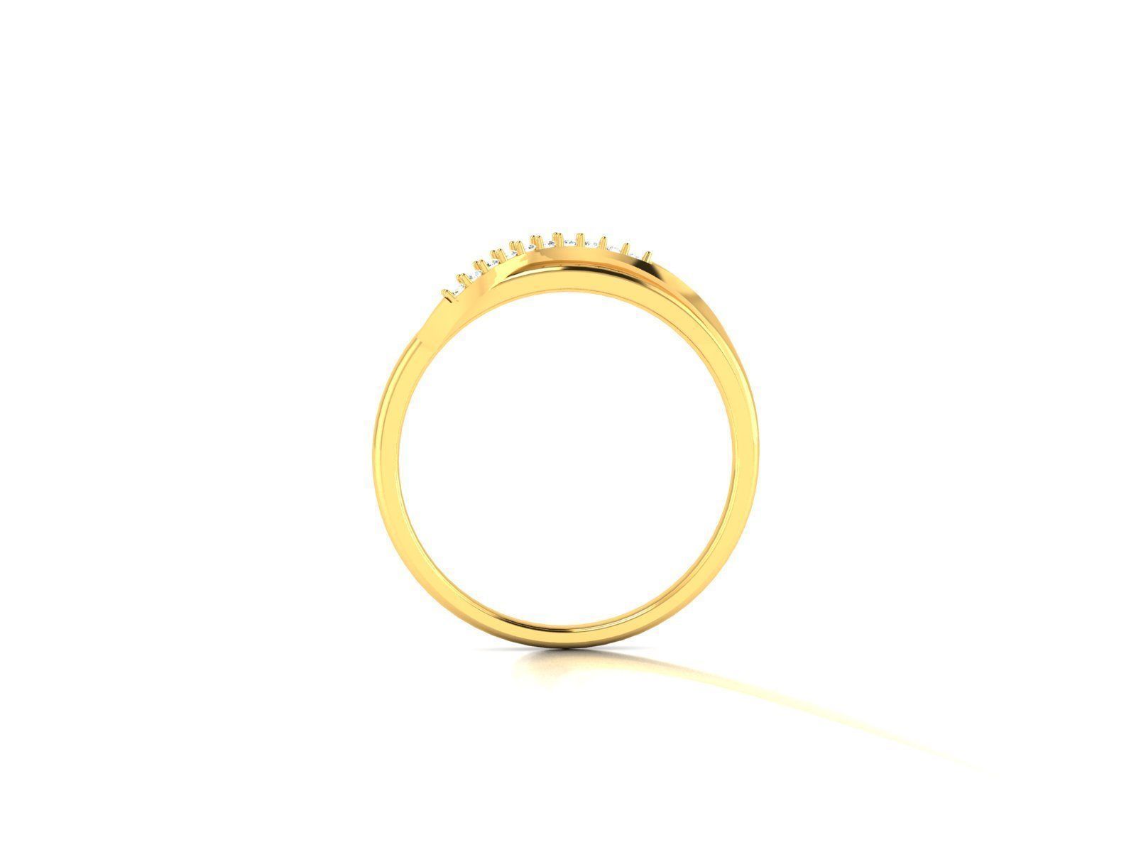 Solitaire Wedding Engagement Ring 3D print model_10
