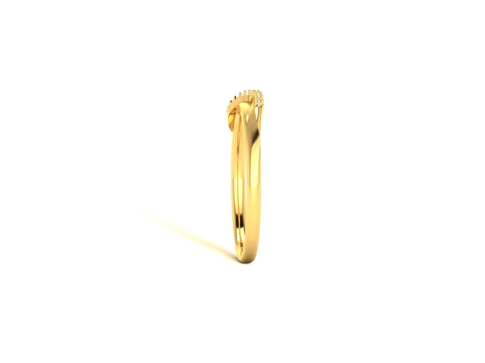 Solitaire Wedding Engagement Ring 3D print model_13