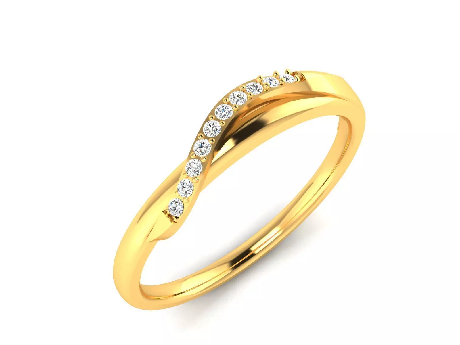 Solitaire Wedding Engagement Ring 3D print model_0