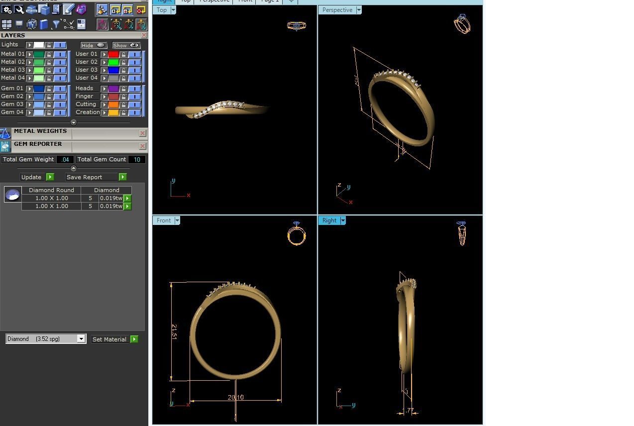 Solitaire Wedding Engagement Ring 3D print model_14