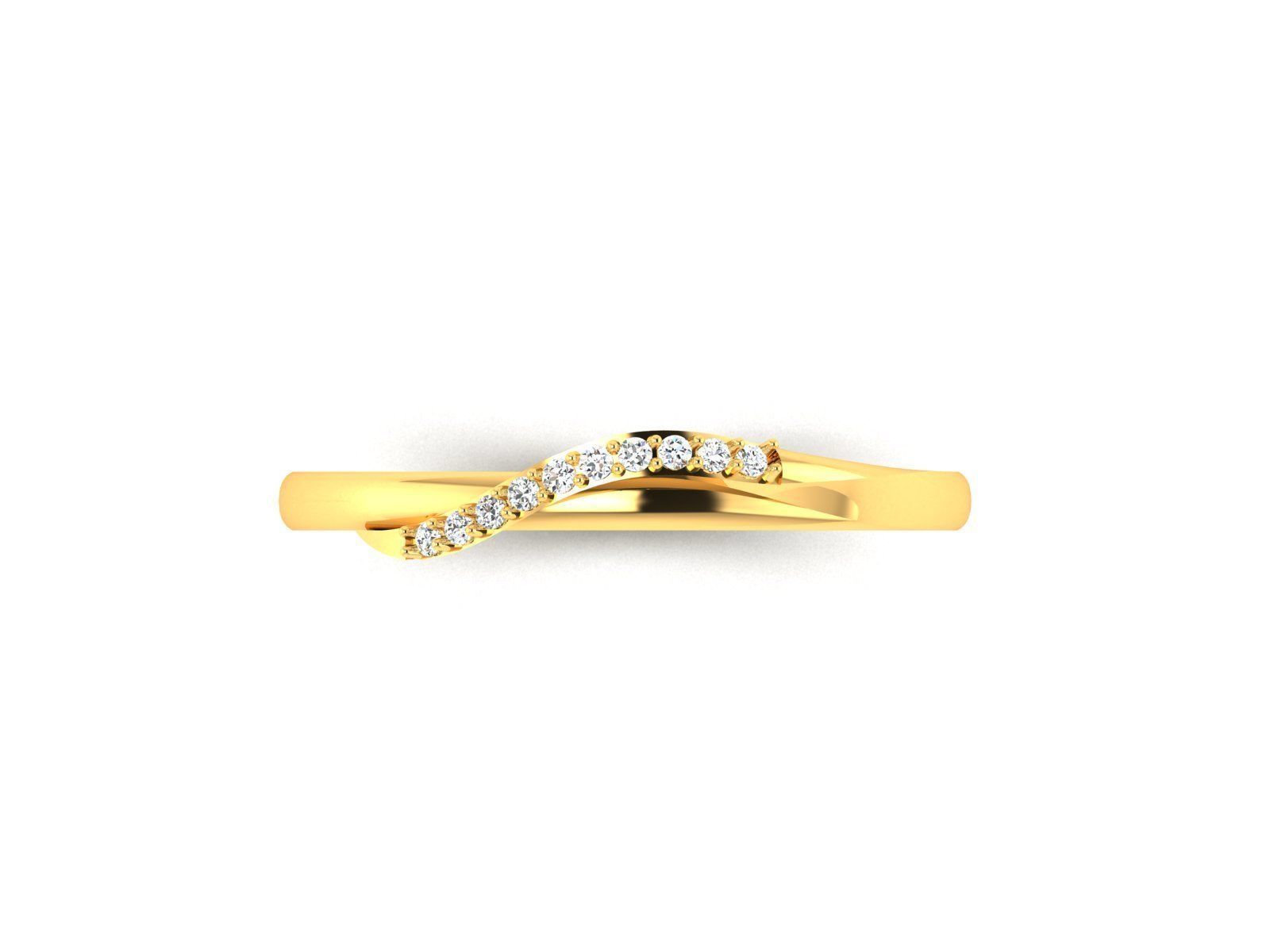 Solitaire Wedding Engagement Ring 3D print model_1