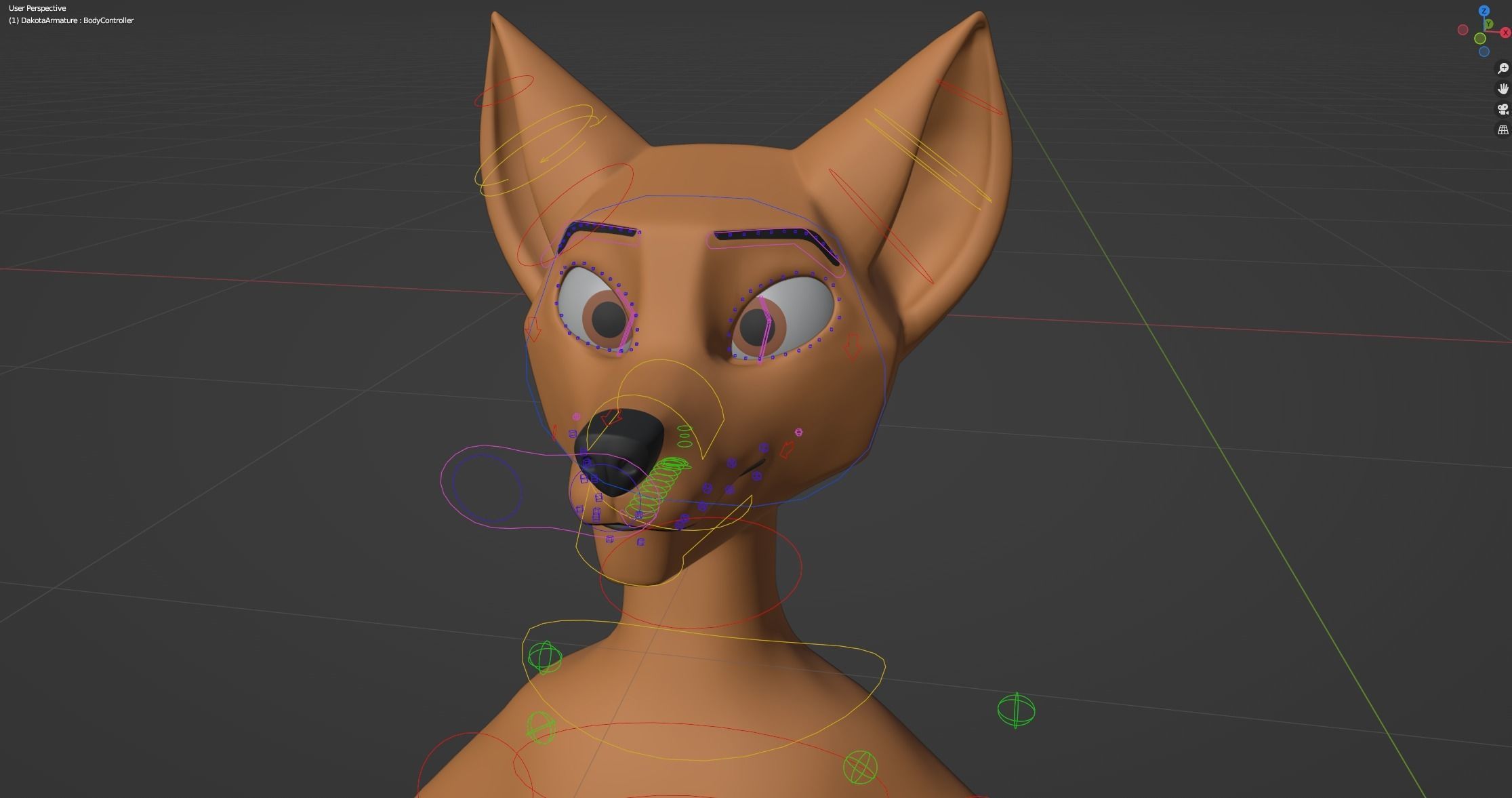 Dakota Anthro Fox 3D model rigged | CGTrader
