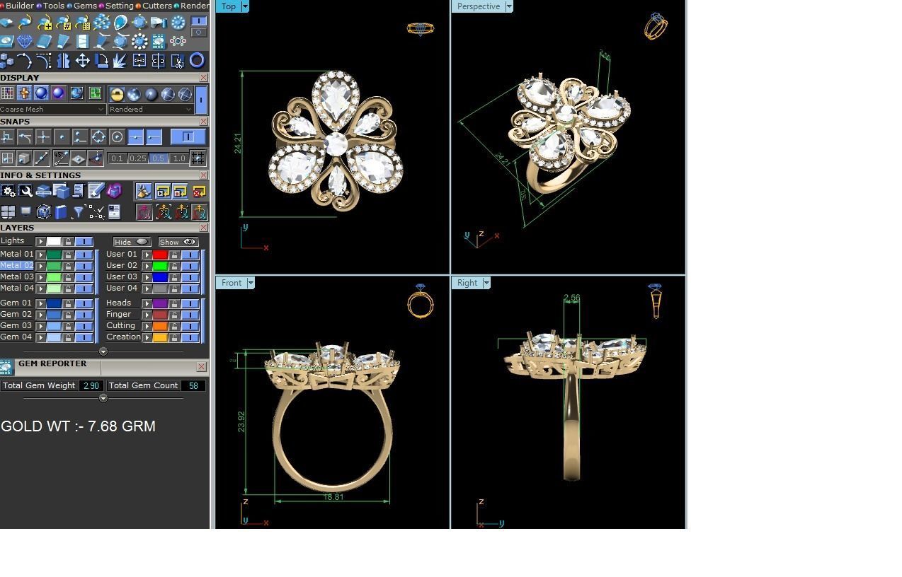 Solitaire Wedding Engagement Ring 3D print model_6