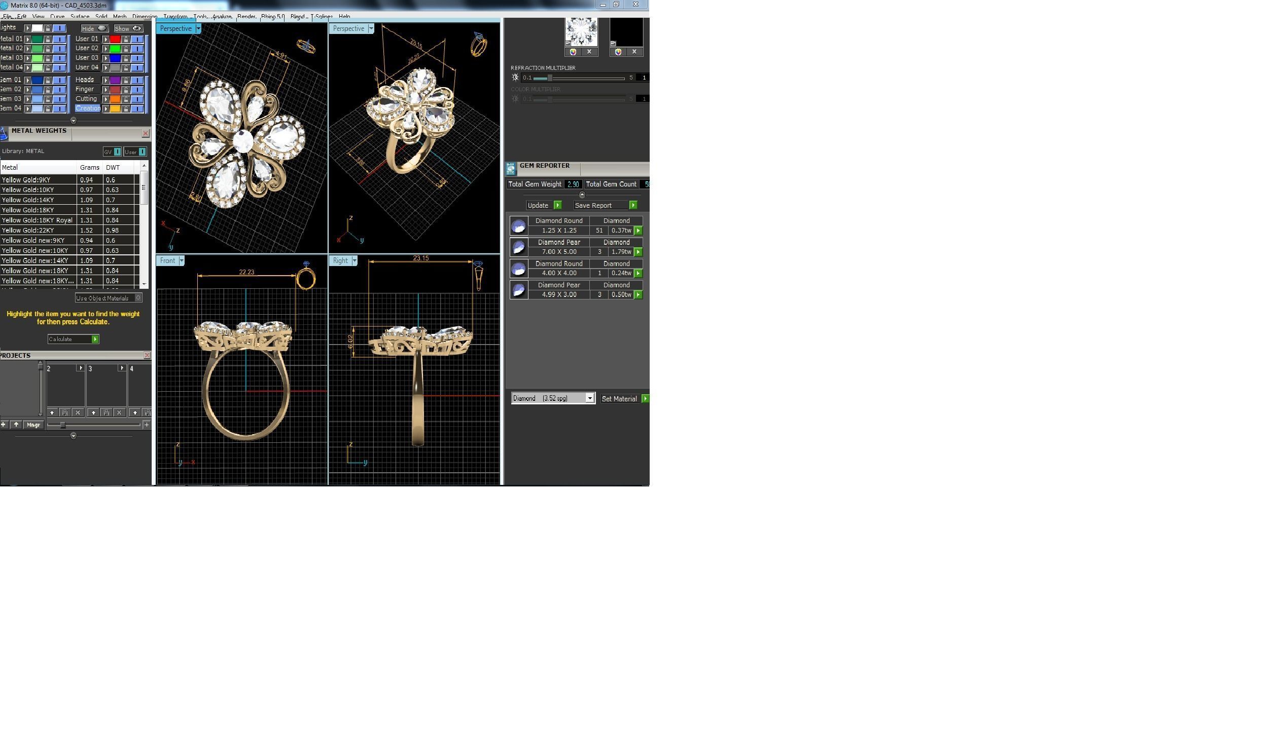 Solitaire Wedding Engagement Ring 3D print model_13