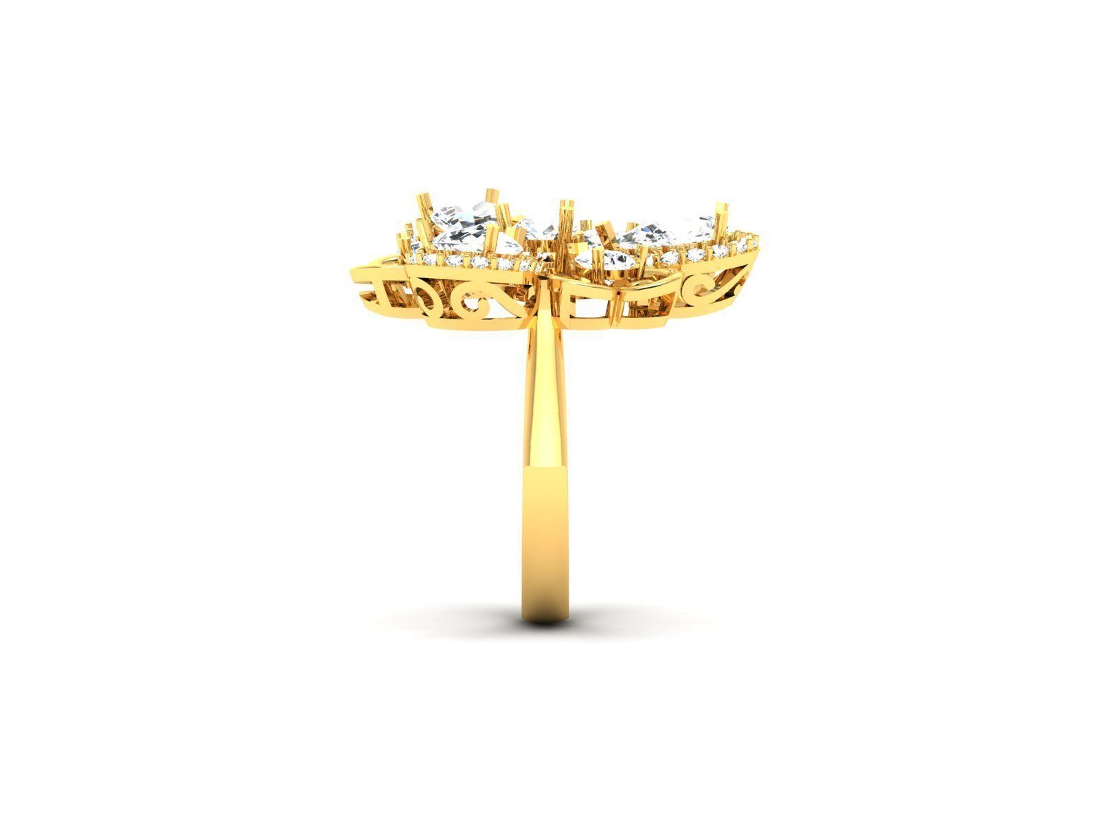 Solitaire Wedding Engagement Ring 3D print model_4