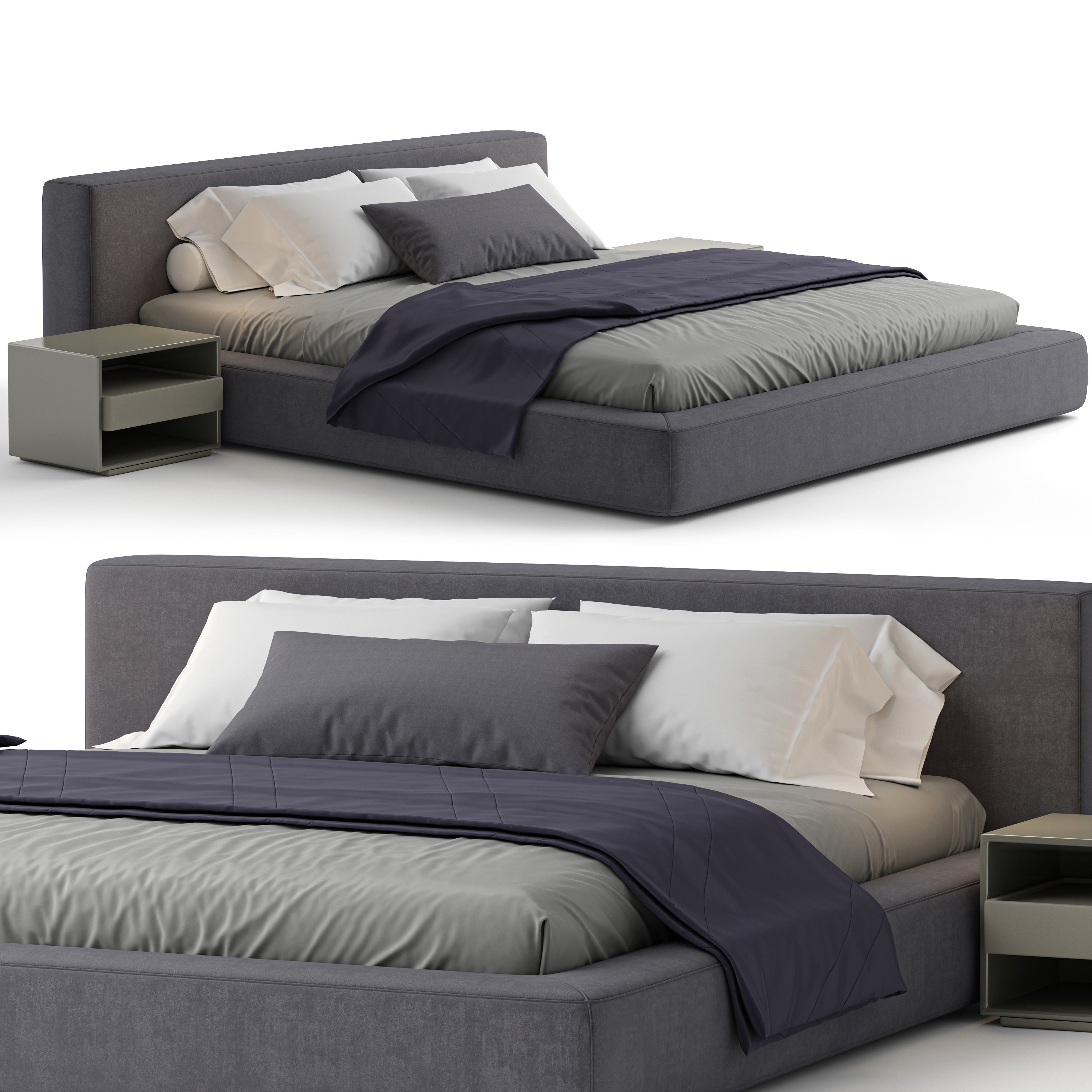 RH Cloud Platform Bed 3D model_11
