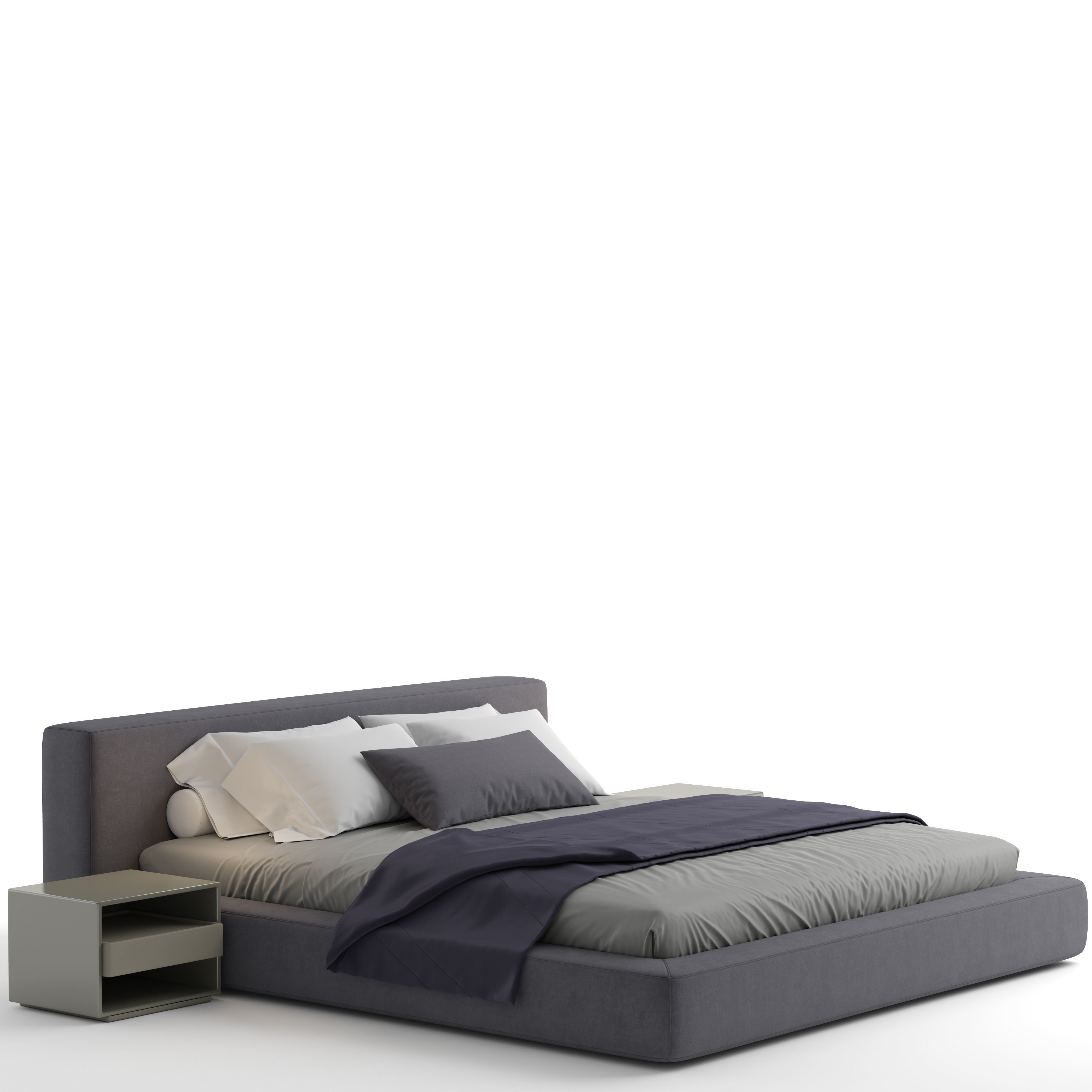RH Cloud Platform Bed 3D model_1