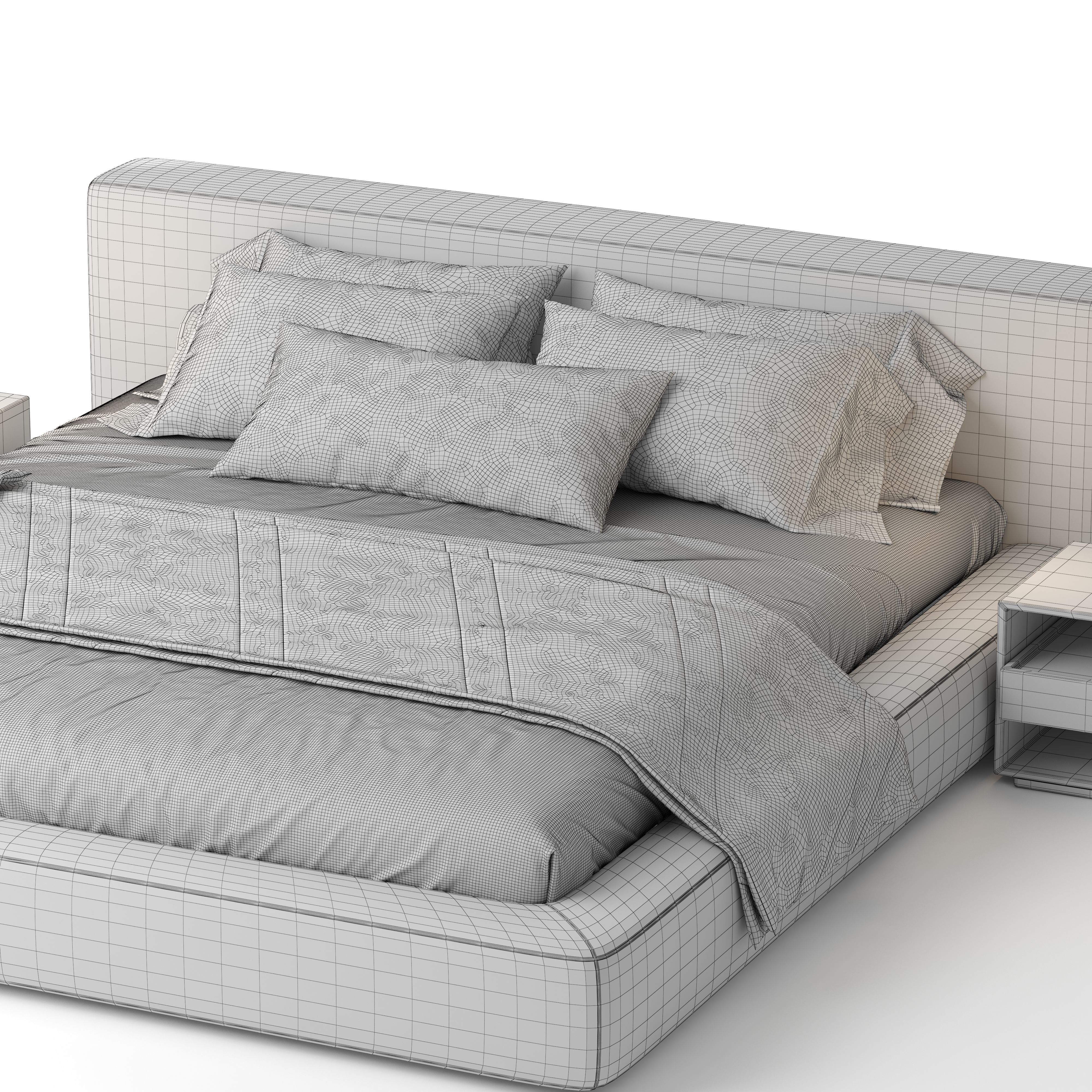 RH Cloud Platform Bed 3D model_15
