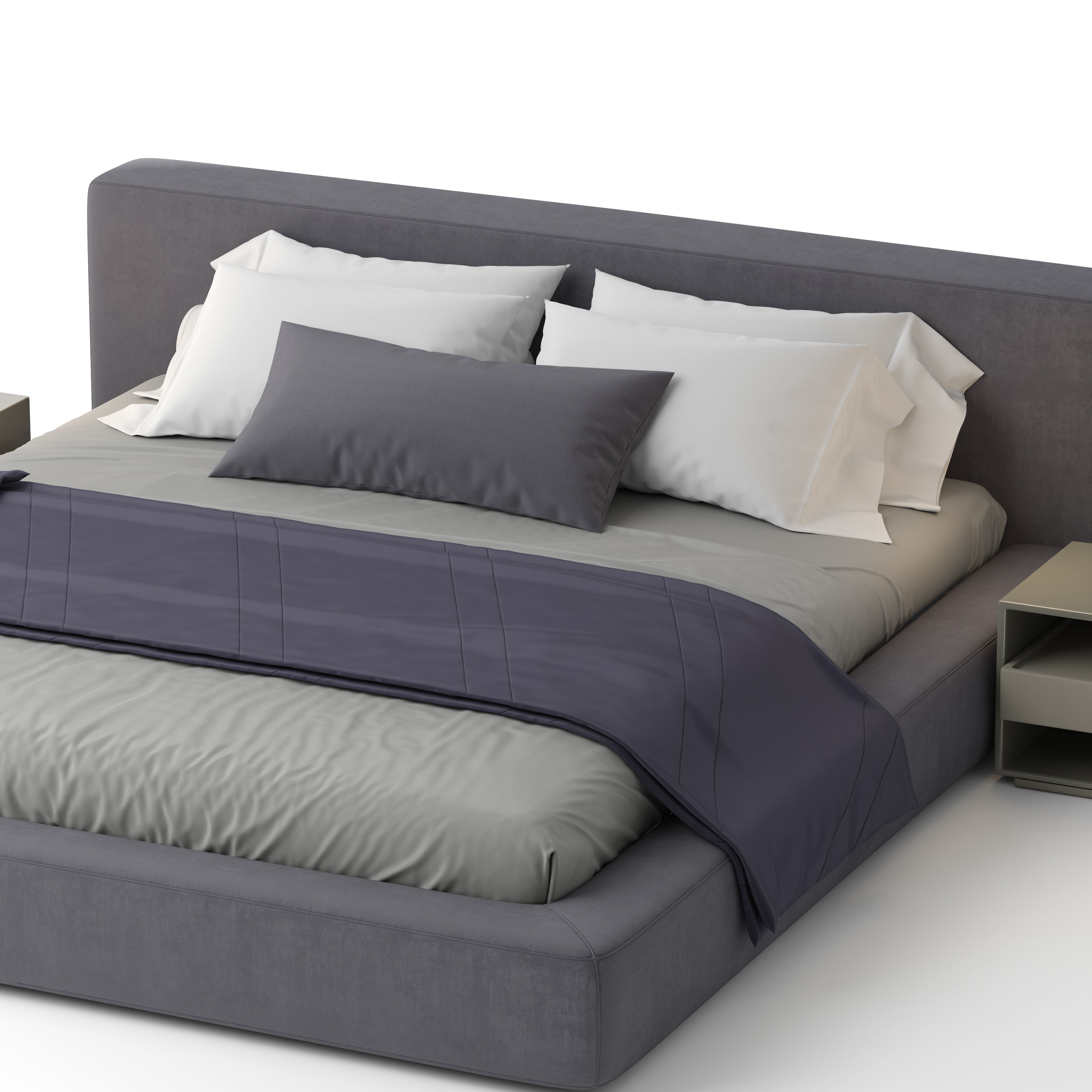 RH Cloud Platform Bed 3D model_13