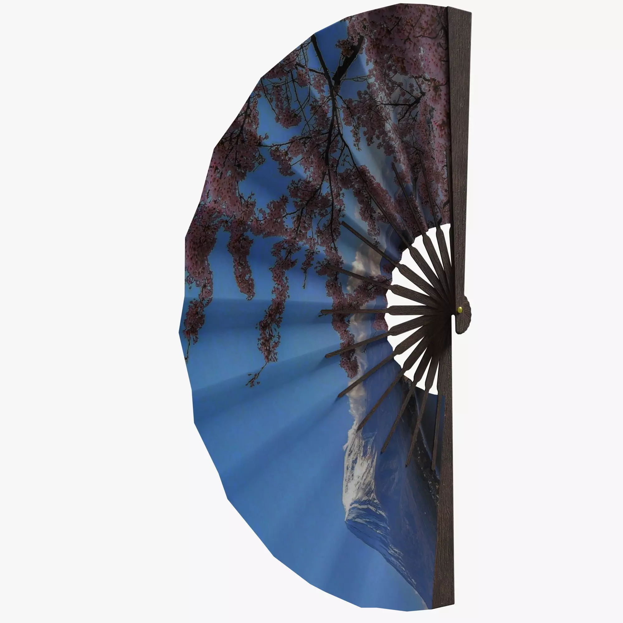 Hand Fan Low-poly 3D model_0