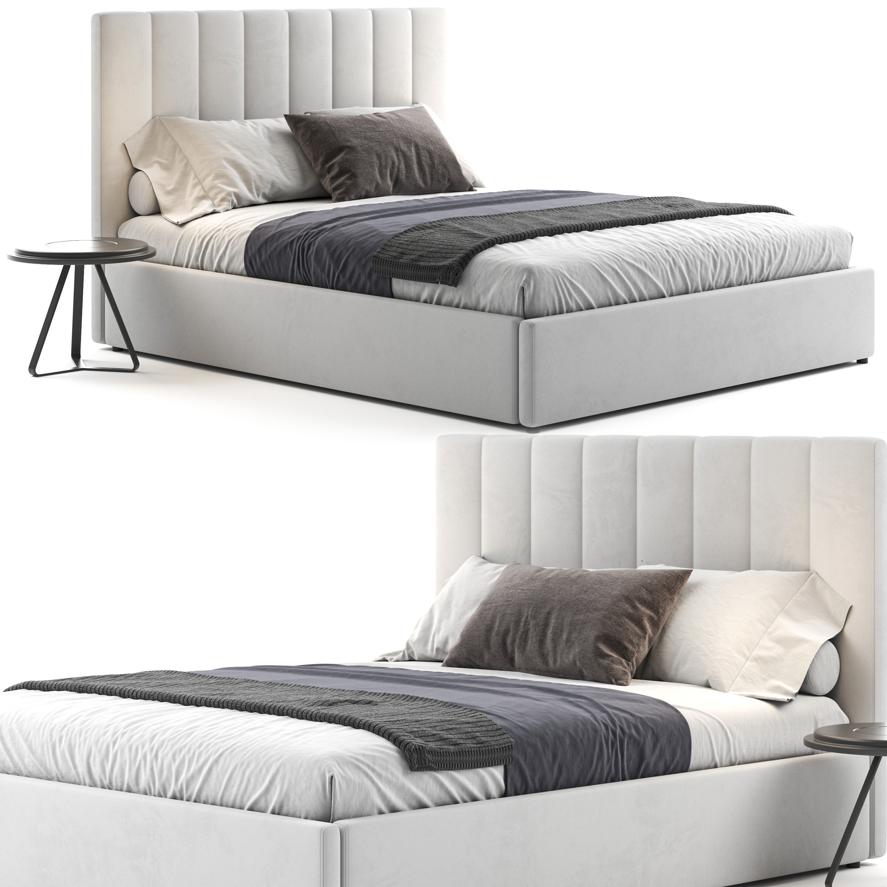 West Elm Emmett Low Profile Bed 3D model_1