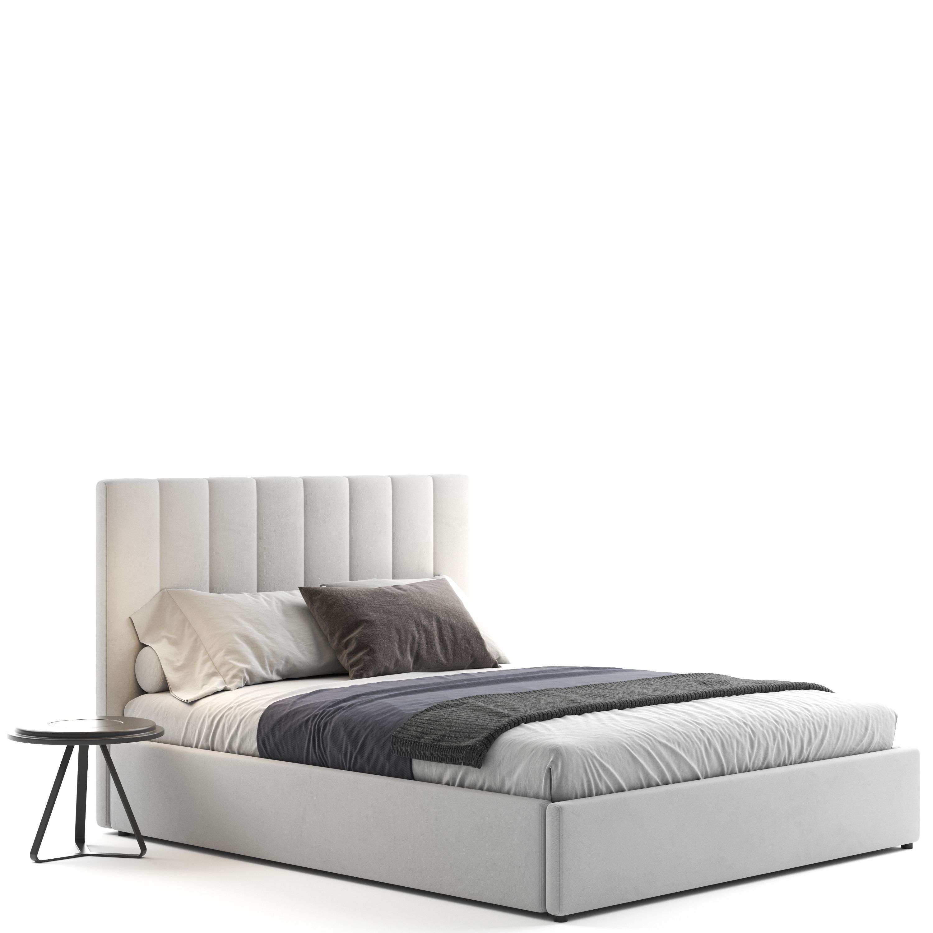 West Elm Emmett Low Profile Bed 3D model_2