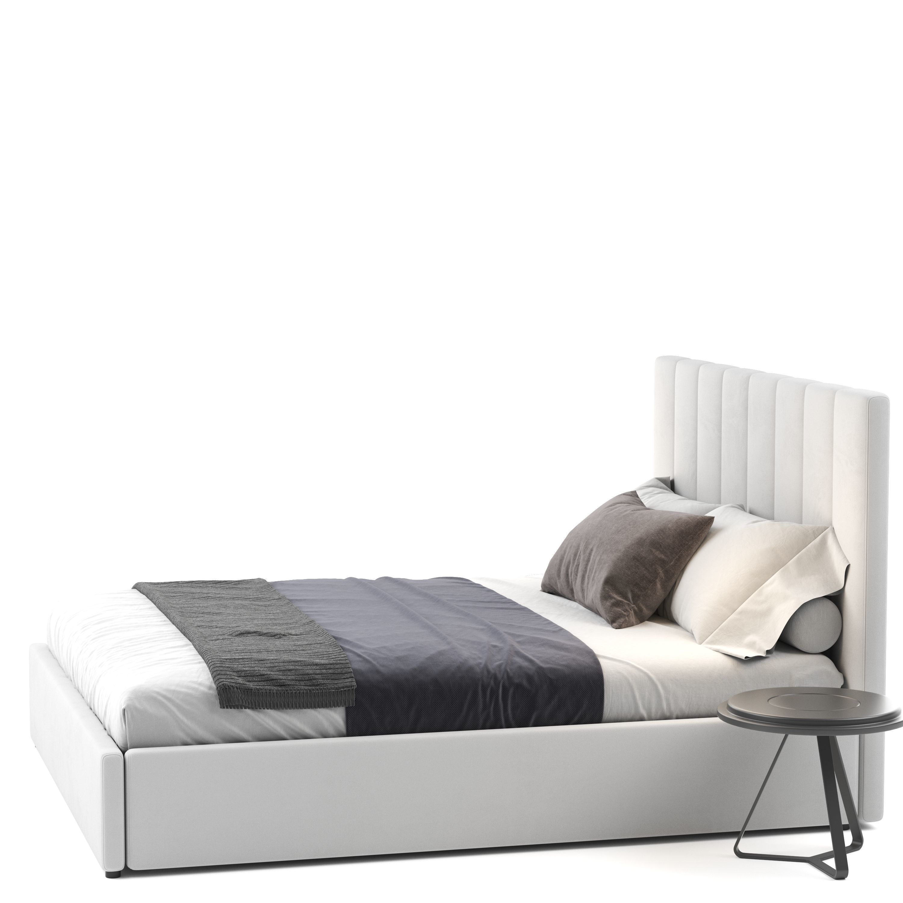 West Elm Emmett Low Profile Bed 3D model_5