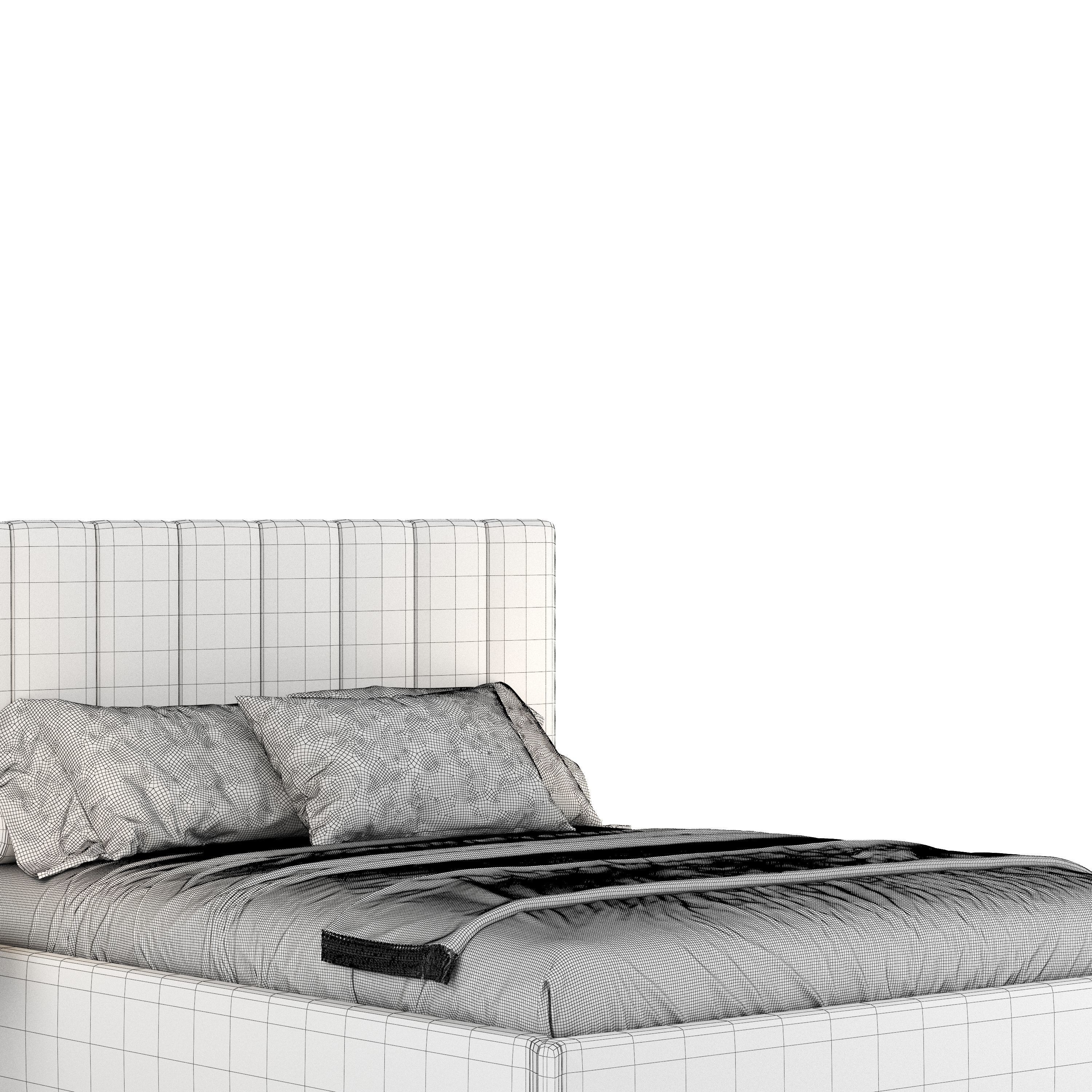 West Elm Emmett Low Profile Bed 3D model_6