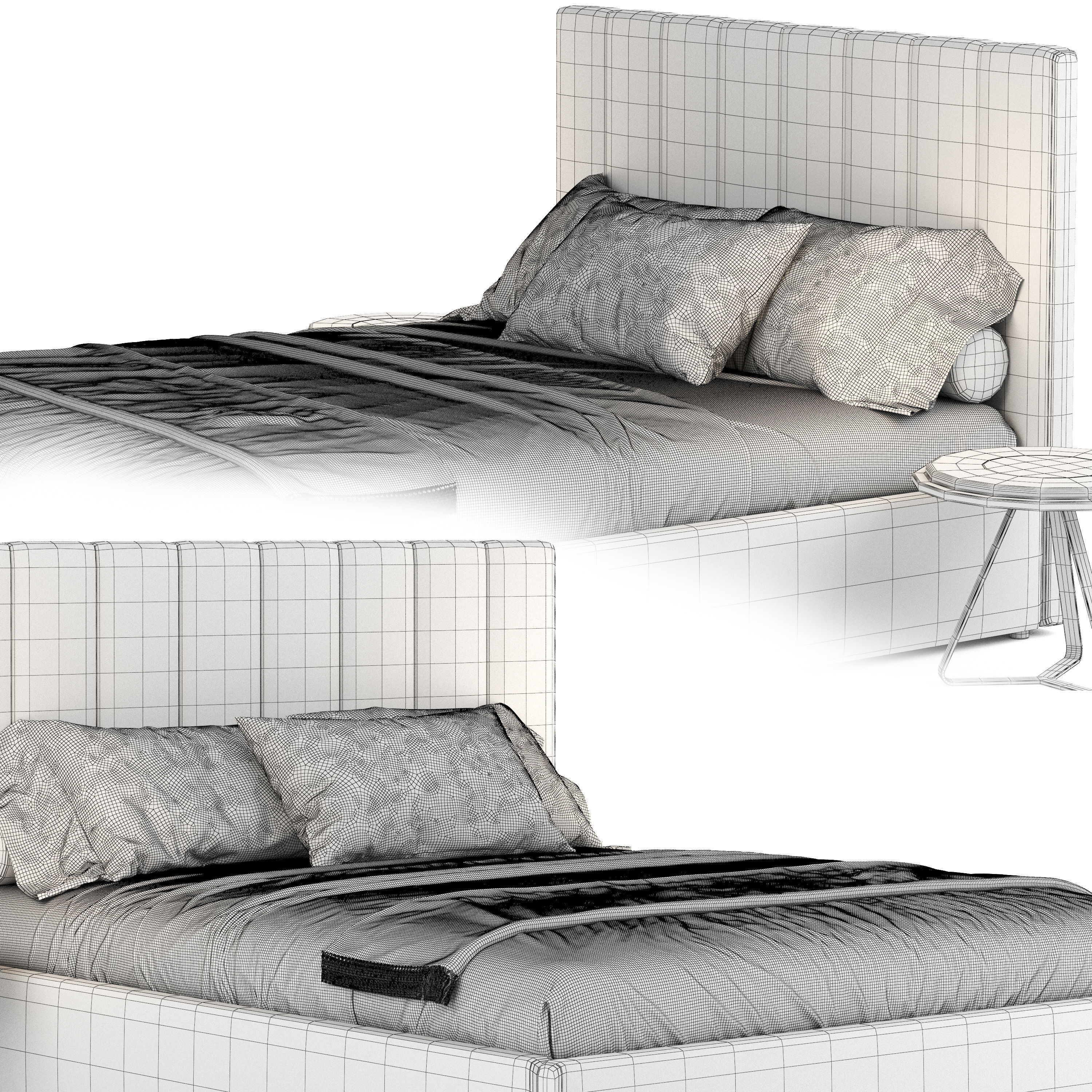 West Elm Emmett Low Profile Bed 3D model_13