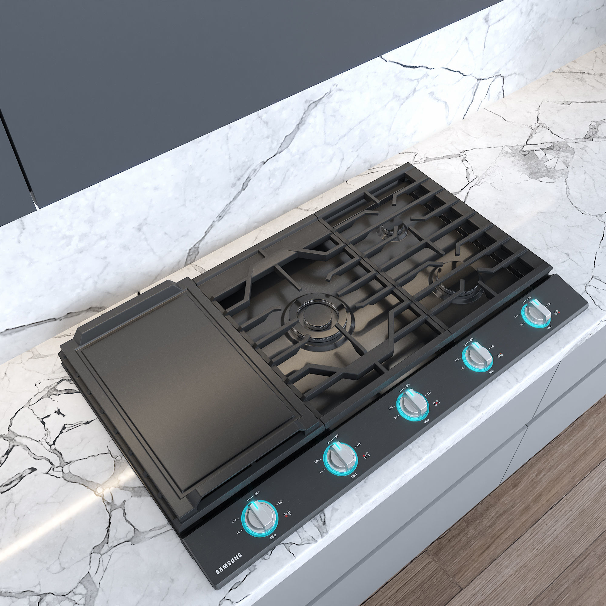 Modern kitchen 3D model_4