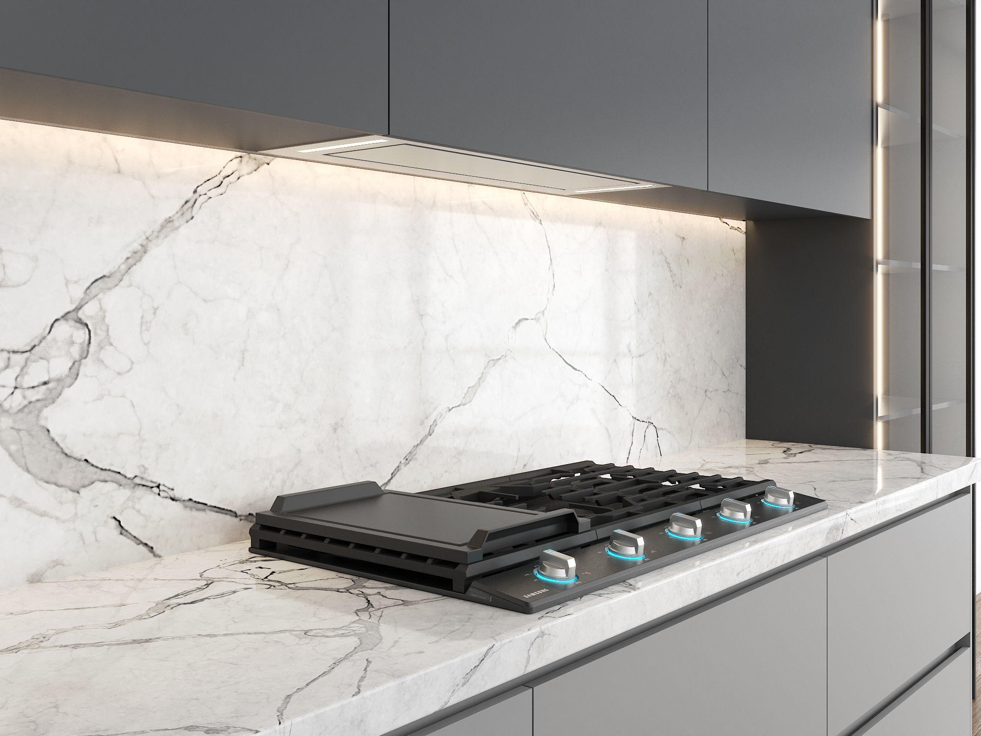 Modern kitchen 3D model_2