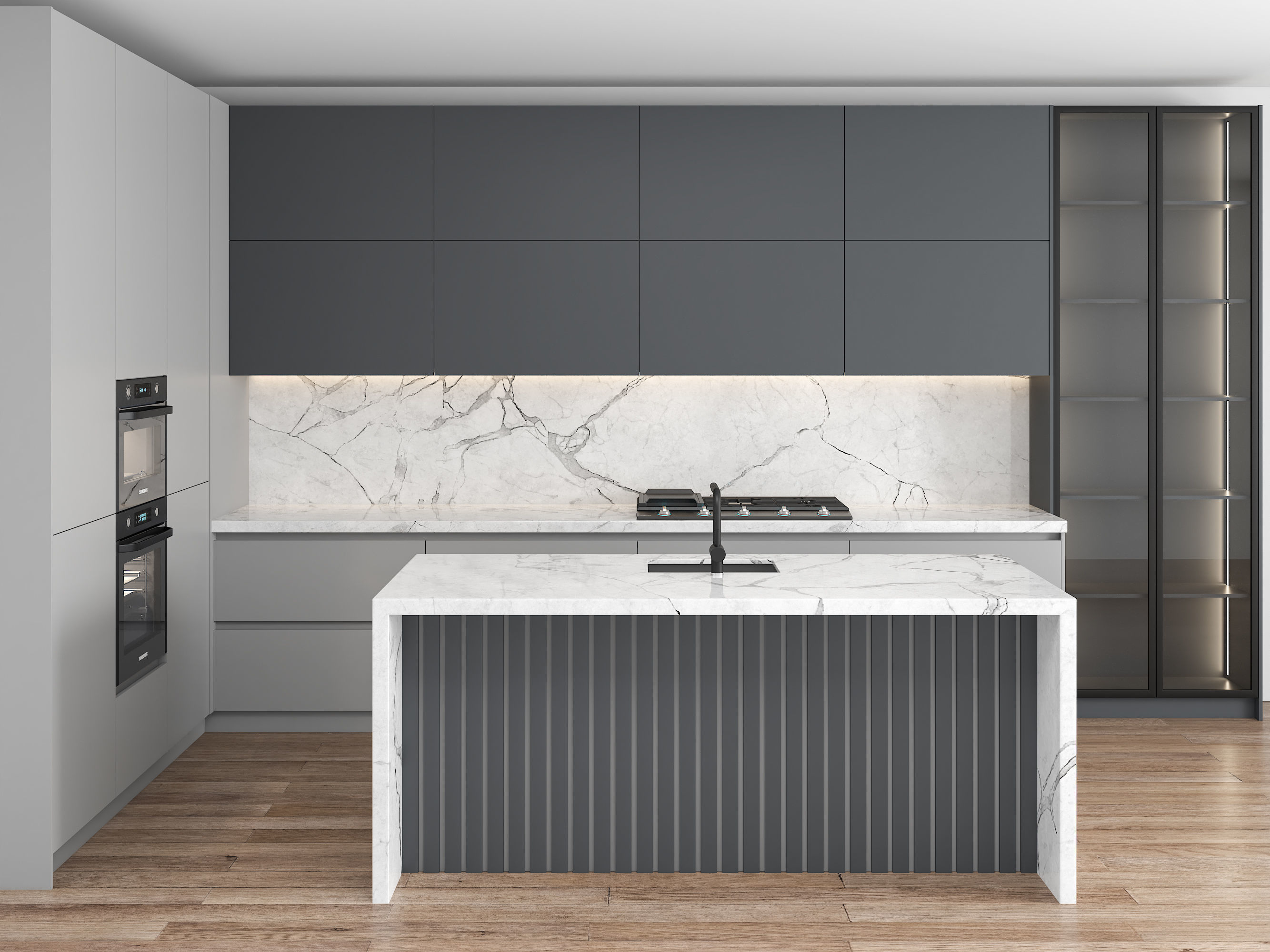 Modern kitchen 3D model_1