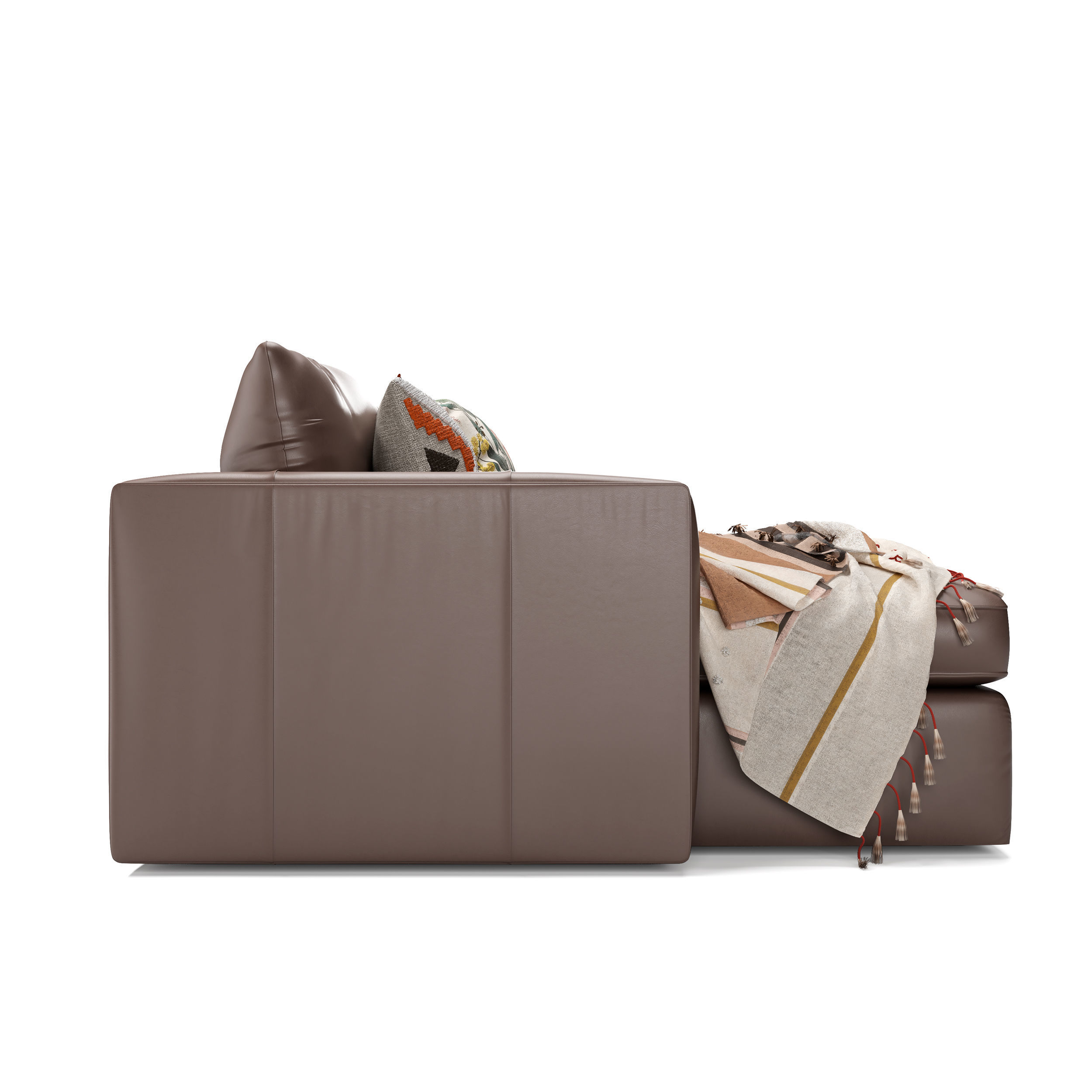 CB Lounge Deep Leather 2-Piece Sectional Sofa 3D model_5