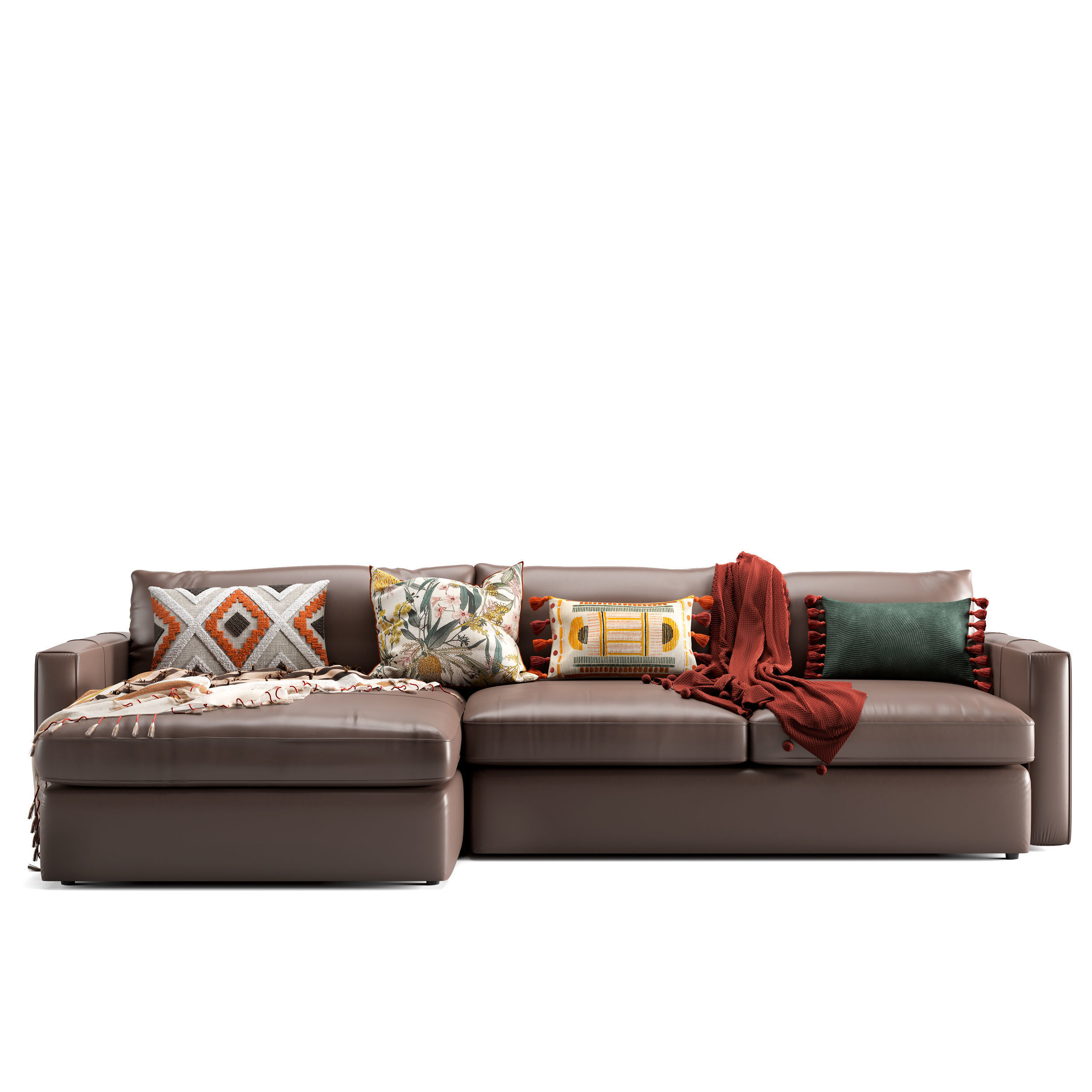 CB Lounge Deep Leather 2-Piece Sectional Sofa 3D model_1