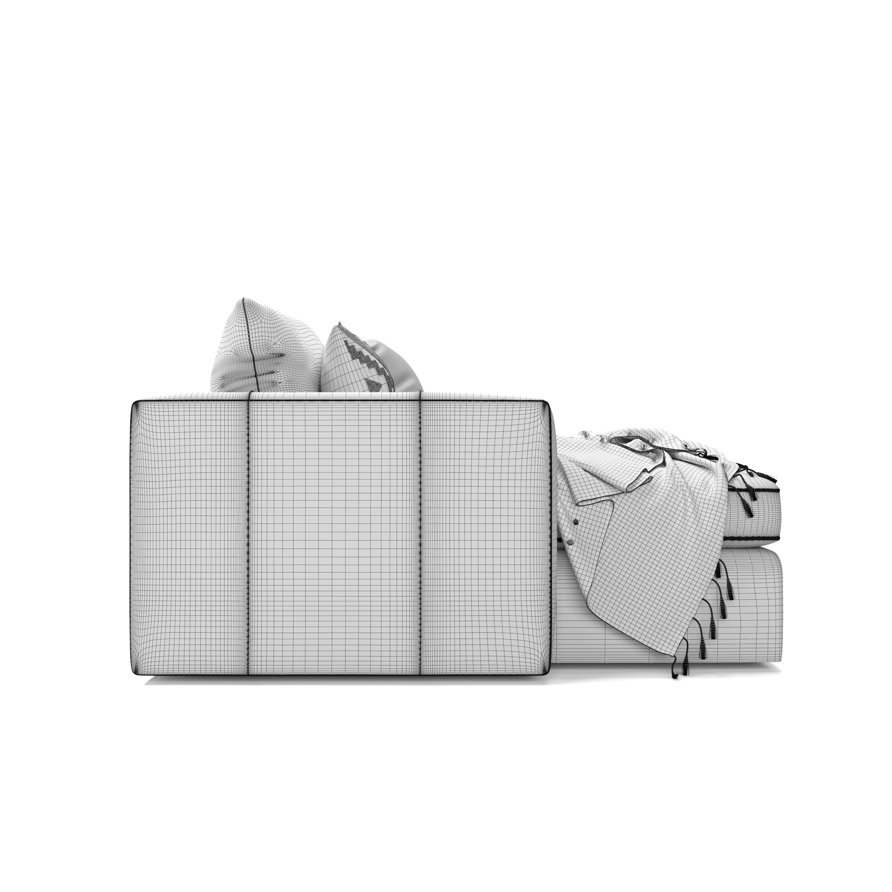 CB Lounge Deep Leather 2-Piece Sectional Sofa 3D model_12