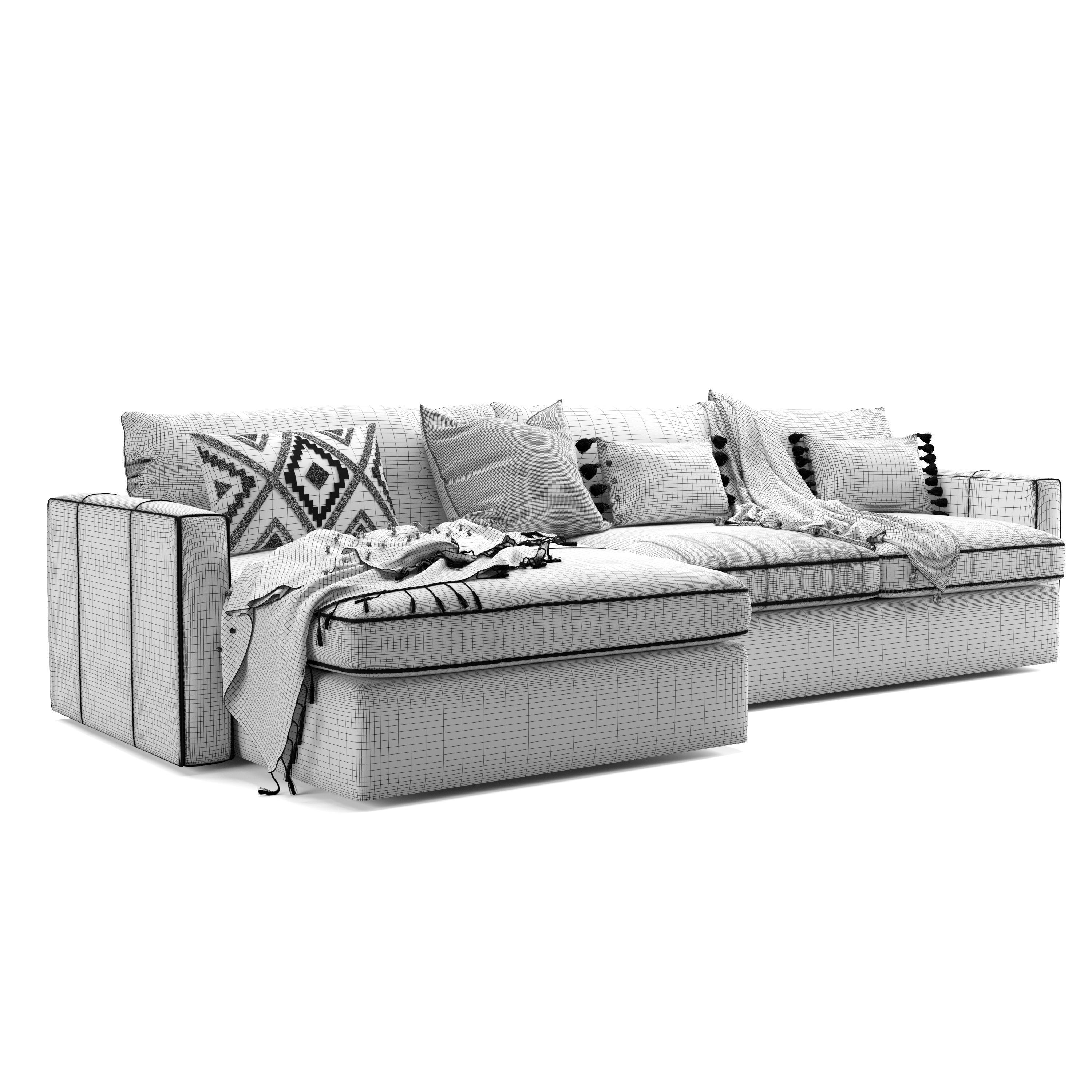 CB Lounge Deep Leather 2-Piece Sectional Sofa 3D model_11