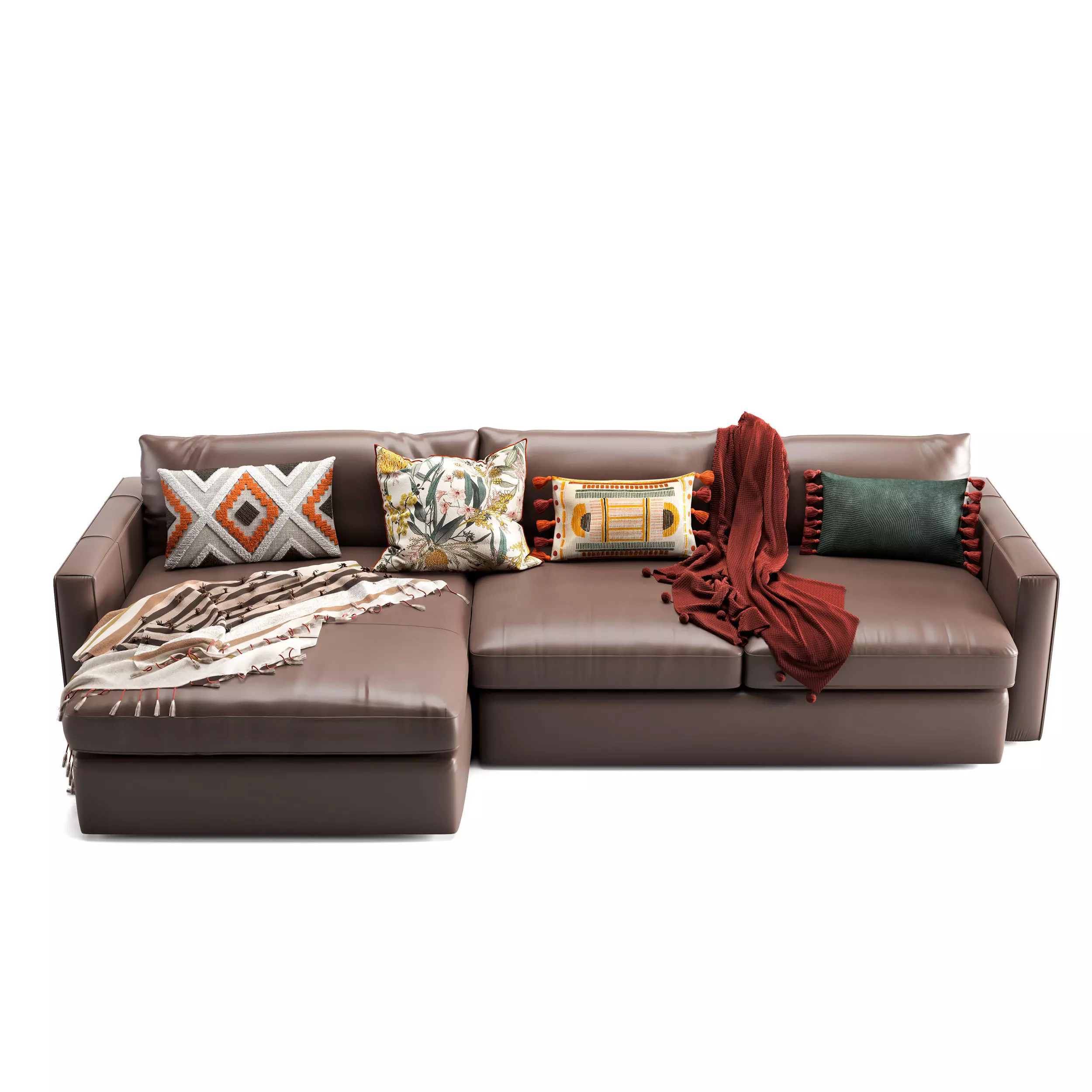 CB Lounge Deep Leather 2-Piece Sectional Sofa 3D model_0