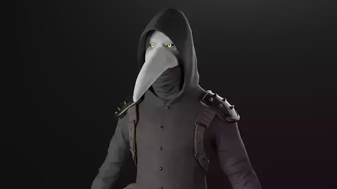 Scp-049 Low poly 3D Model Low-poly 3D model star wars character Low-poly 3D model
