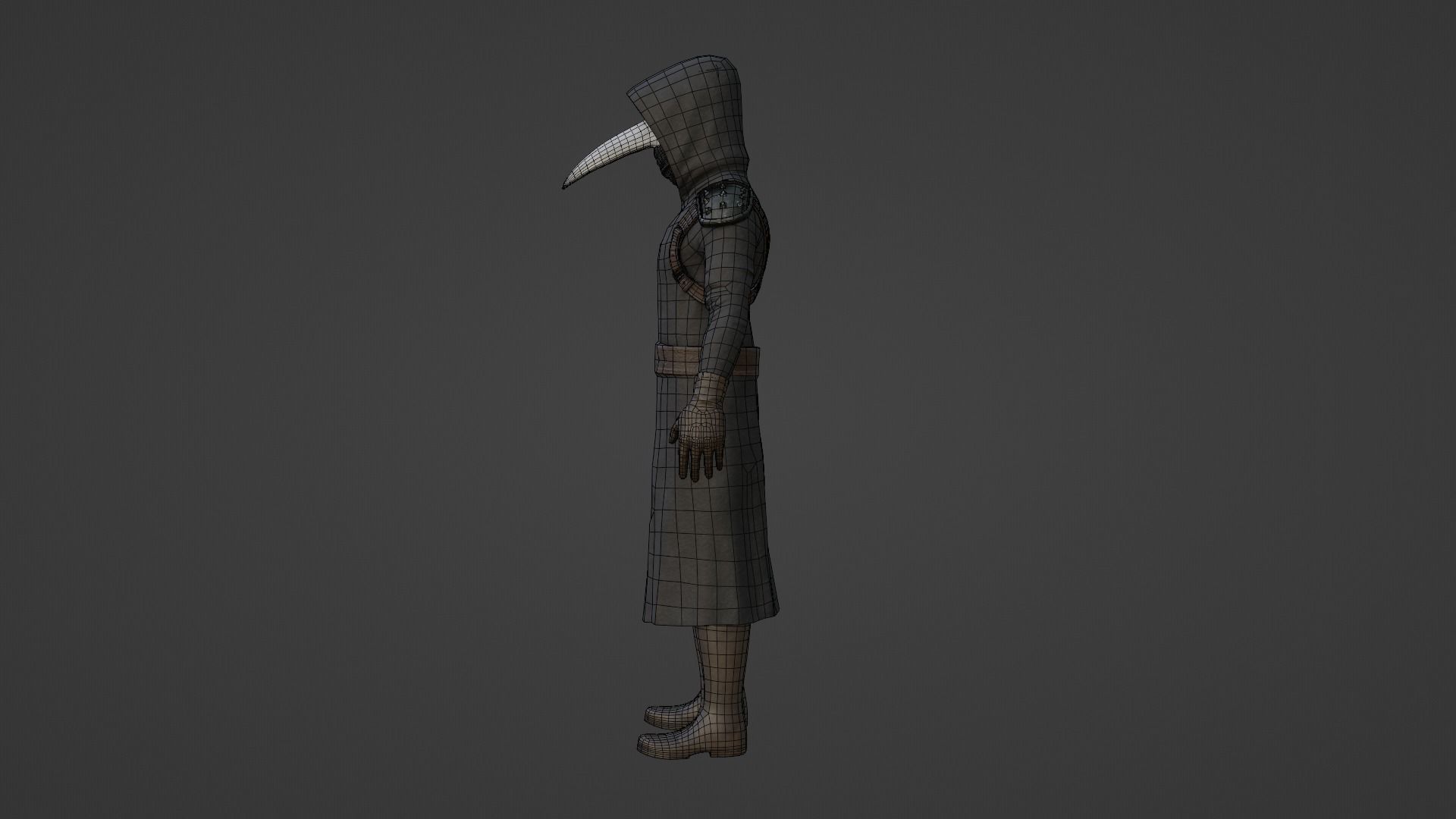 Scp-049 Low poly 3D Model Low-poly 3D model star wars character Low-poly 3D model_6