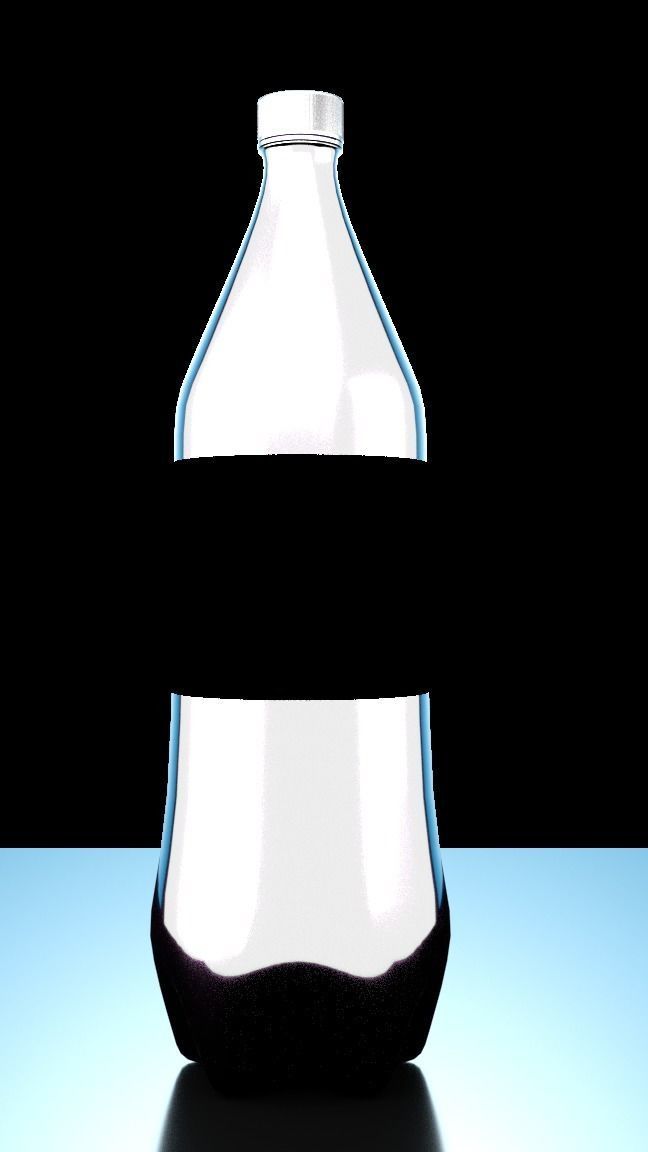 SPRITE and COCACOLA  pet bottle 1750 ml and water bottle 3D model_8