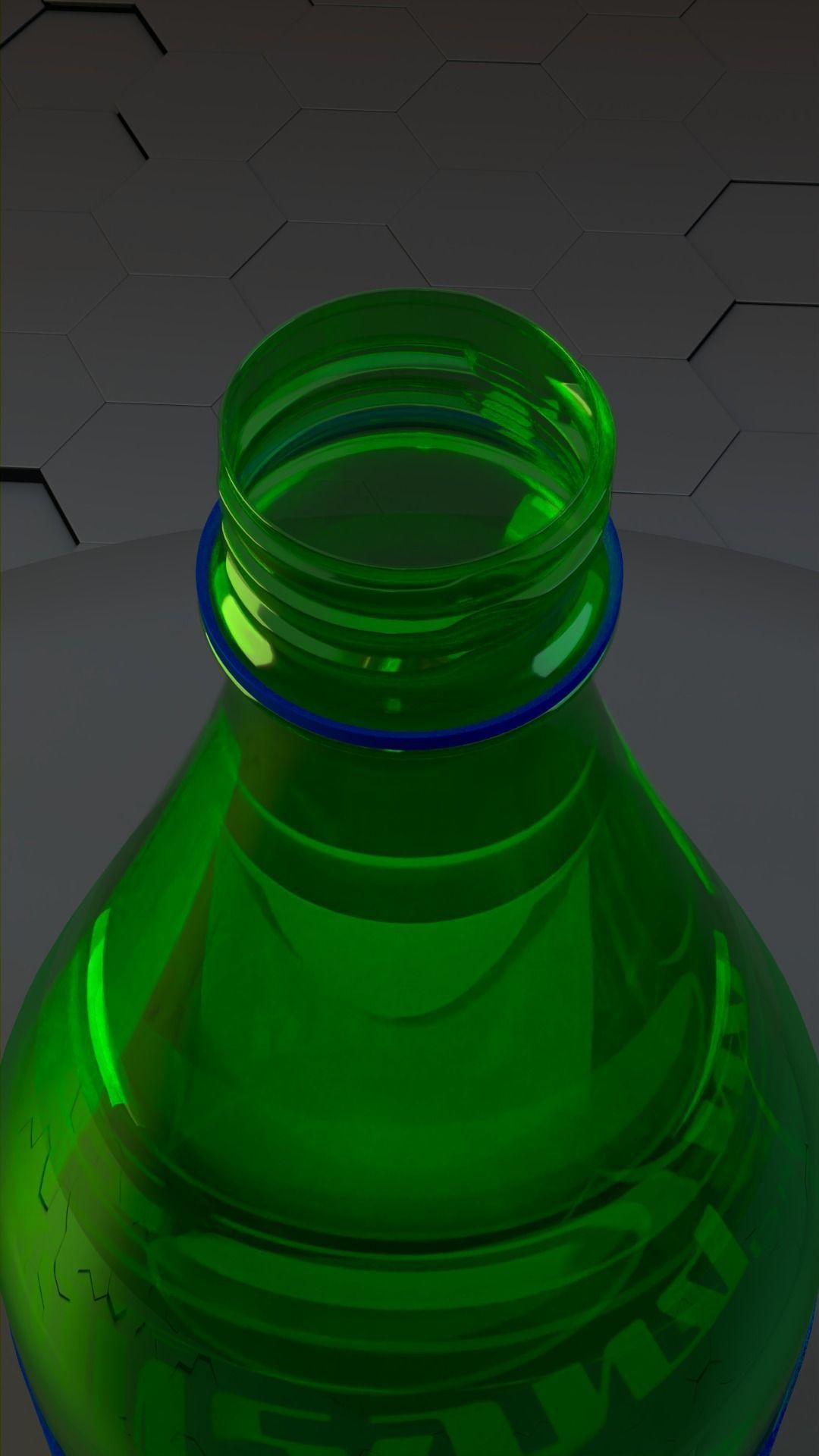 SPRITE and COCACOLA  pet bottle 1750 ml and water bottle 3D model_4