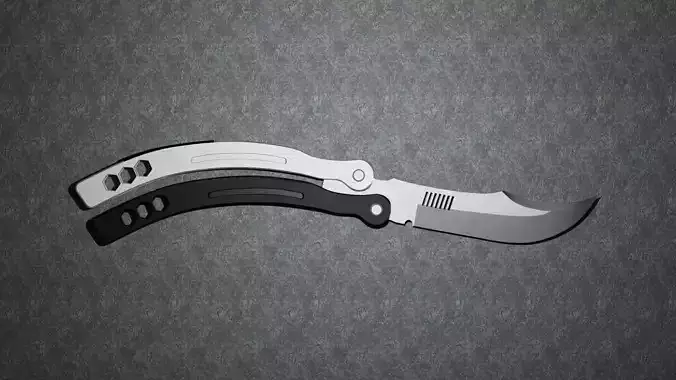 Balisong - Butterfly knife Free low-poly 3D model