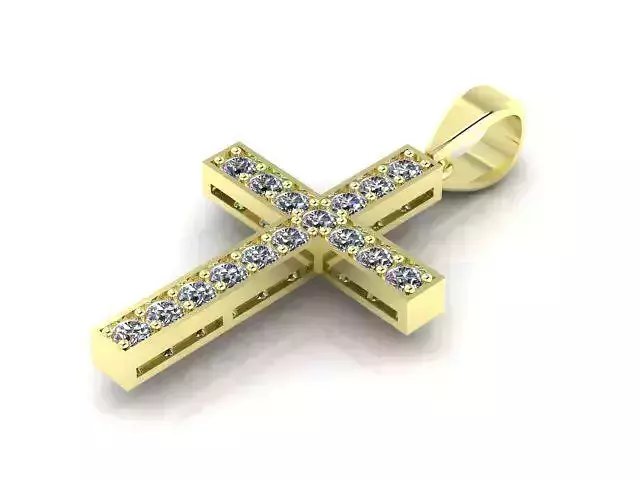 DIAMOND PAVE CROSS PENDANT