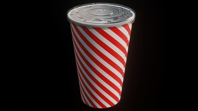 Paper cold cup Low-poly 3D model