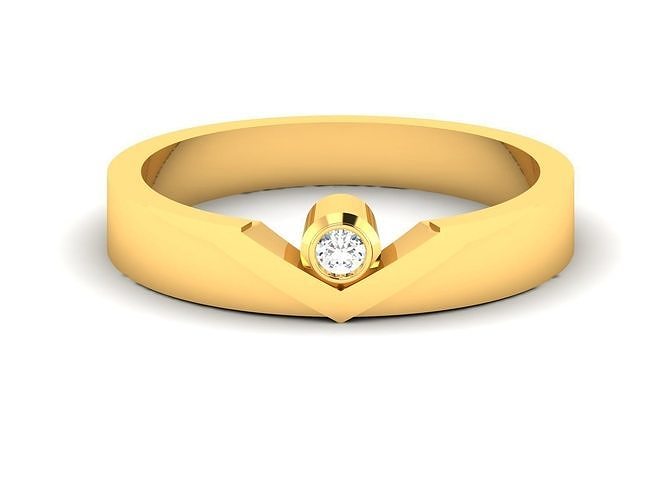 Solitaire Engagement Wedding Diamond Ring 3D print model