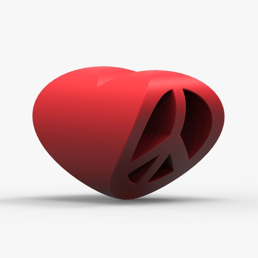 Peace and Love 3D print model_6