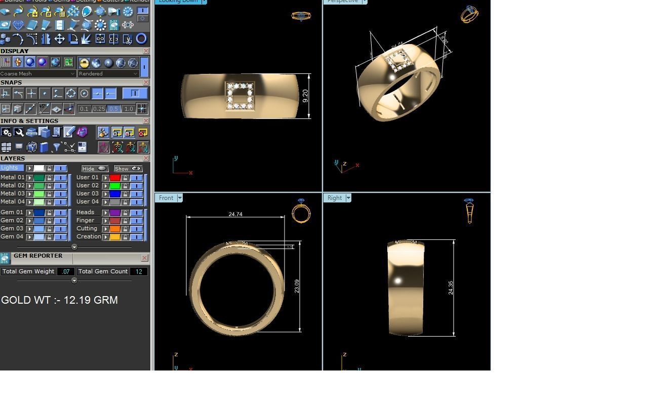 Solitaire Engagement Wedding Diamond Ring 3D print model_12