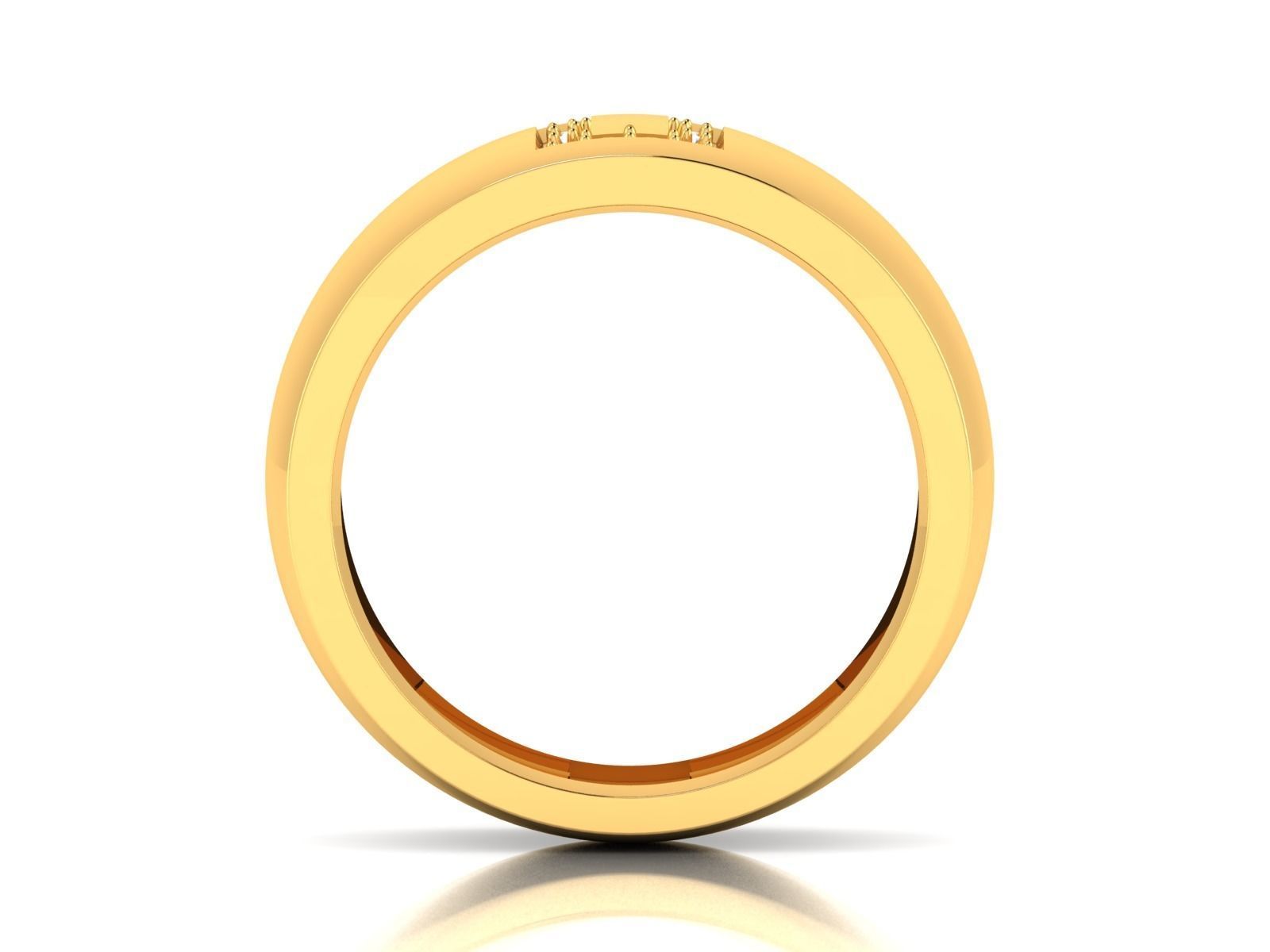 Solitaire Engagement Wedding Diamond Ring 3D print model_3