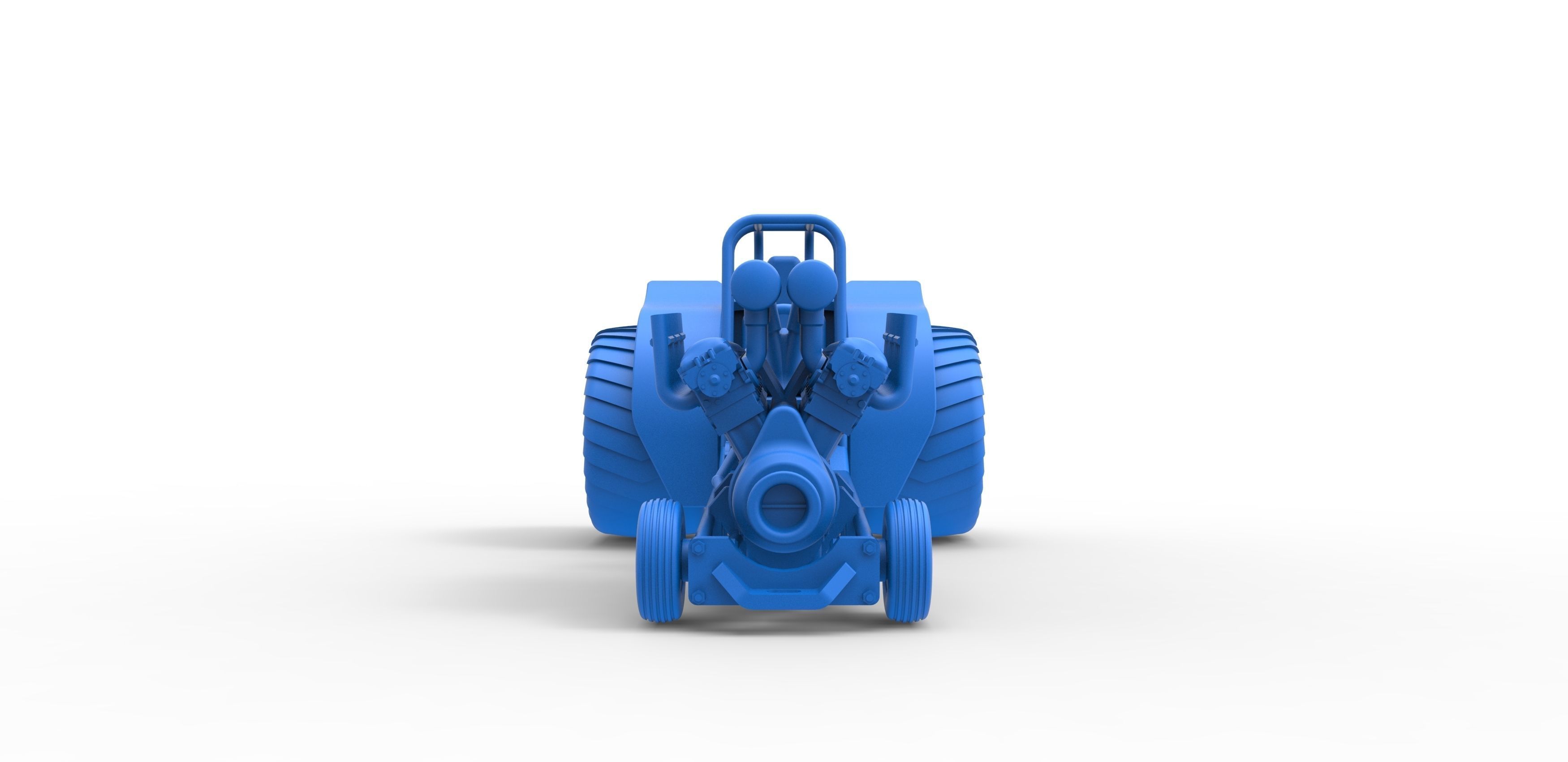 Mini Rod pulling tractor with V12 engine Scale 1 to 25 3D print model_19