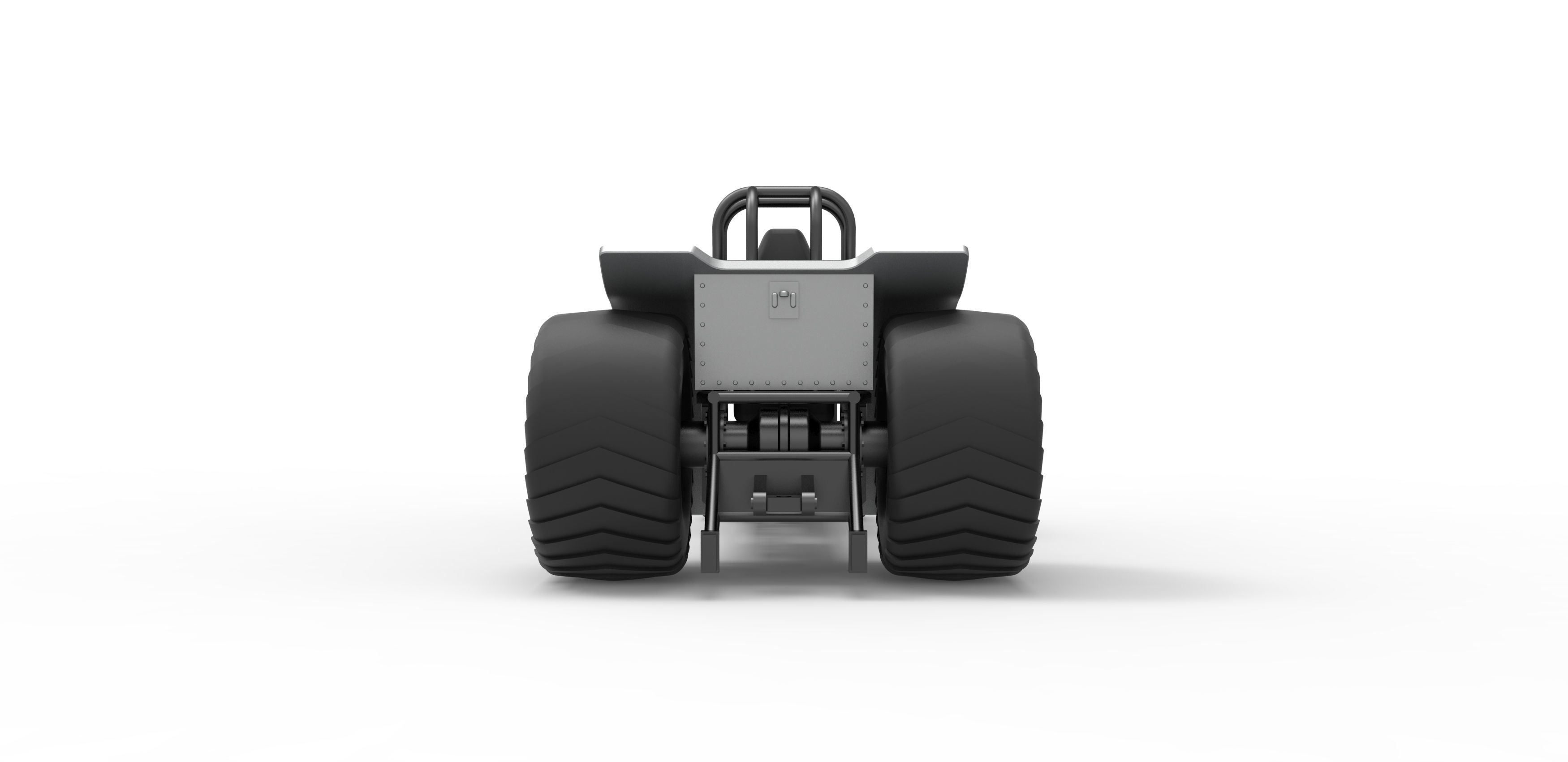 Mini Rod pulling tractor with V12 engine Scale 1 to 25 3D print model_13