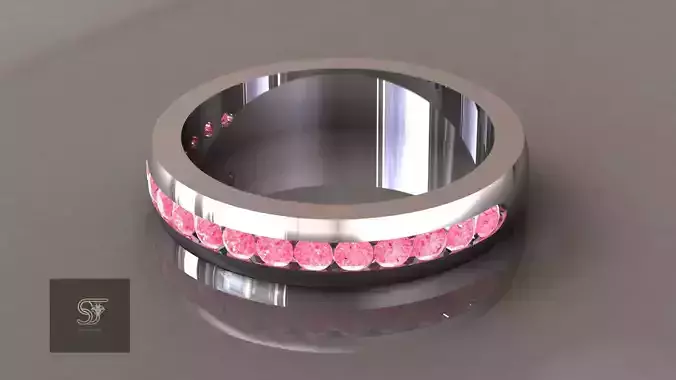 Pink diamond ring 3D print model