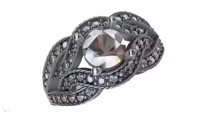 ROPE INFINITY ENGAGEMENT RING stl verified 