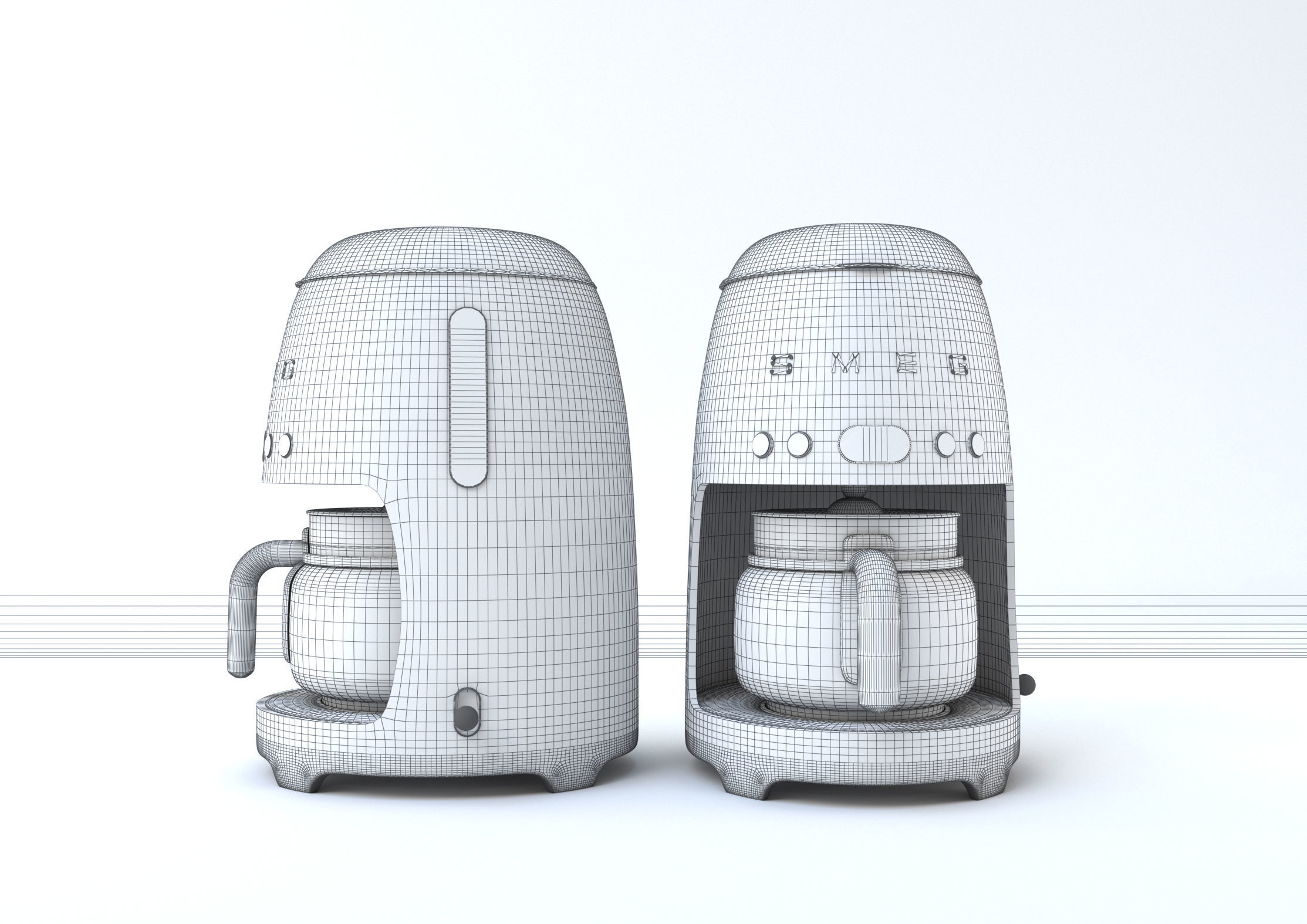 smeg filter coffee machine 3D model_1