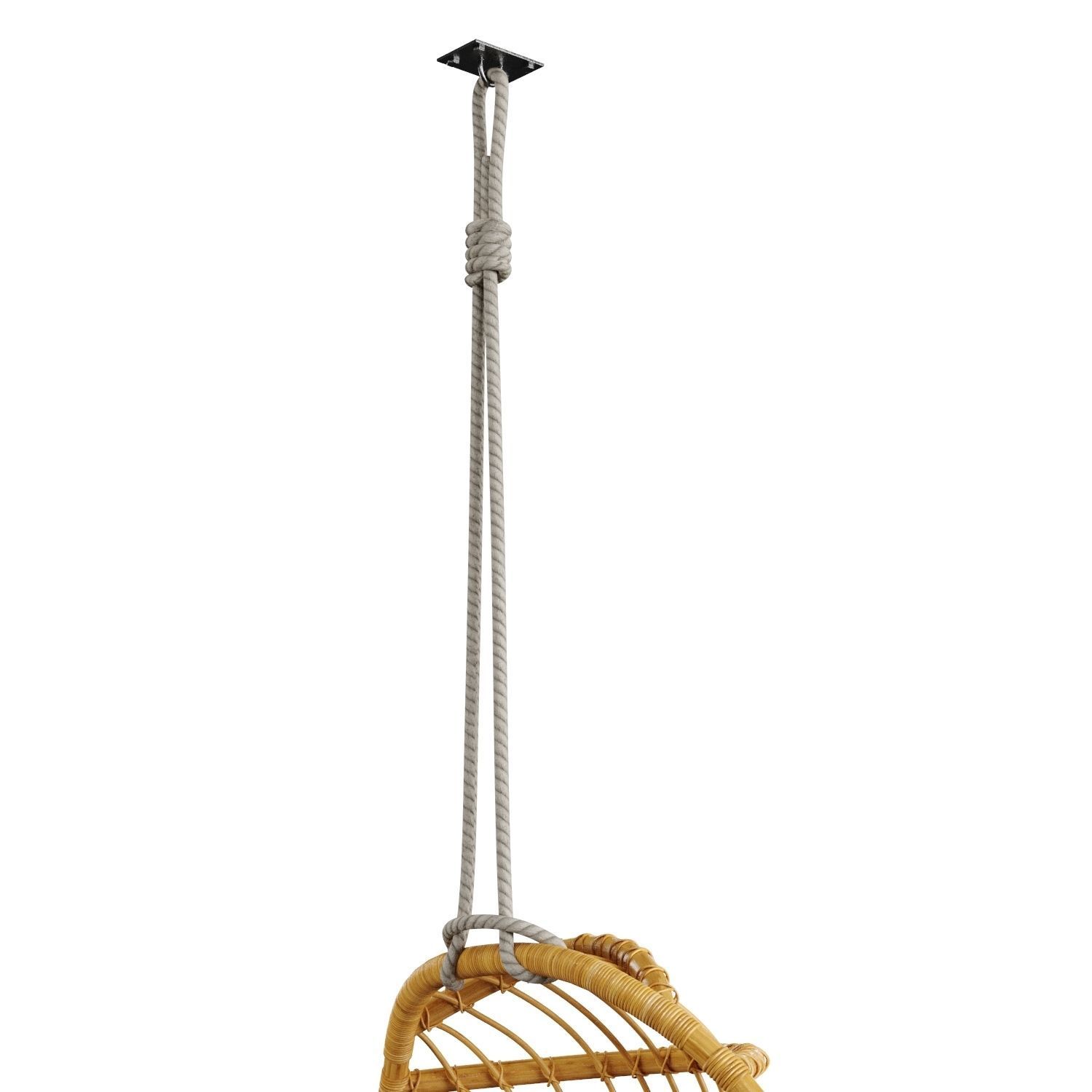 Hanging Rattan Chair By Serena and Lily 3D model_5