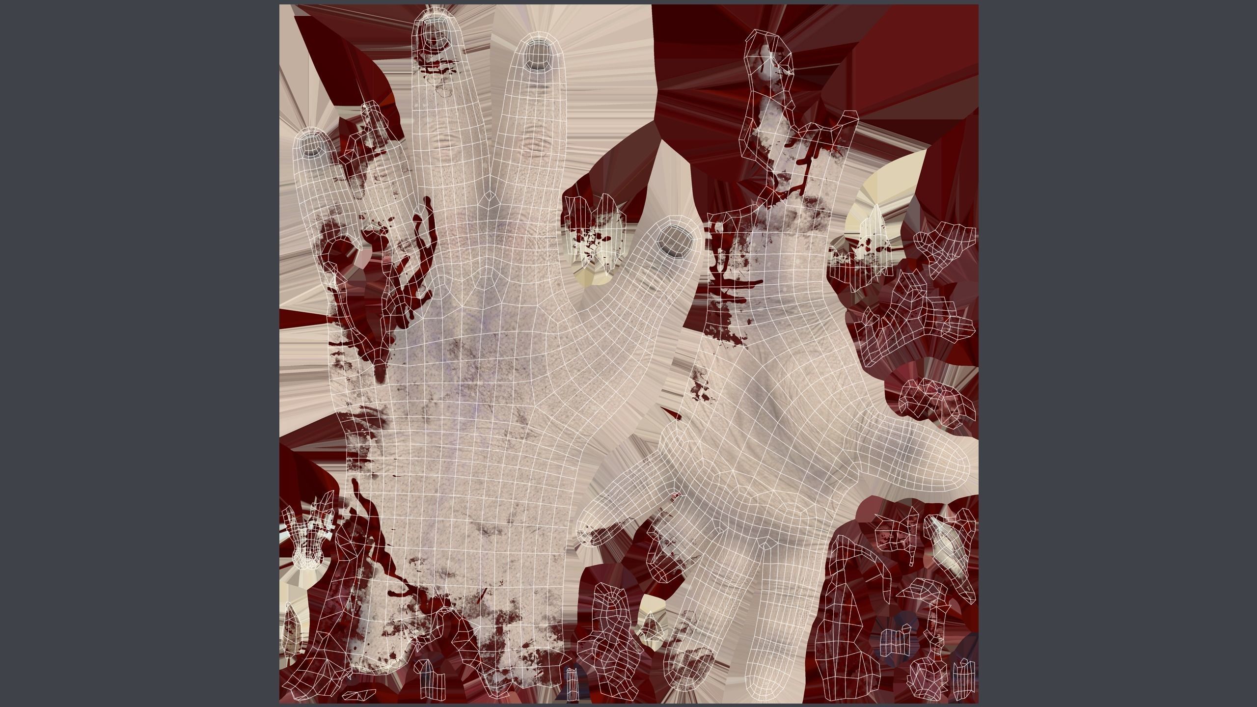 Severed Hand Low-poly 3D model_9