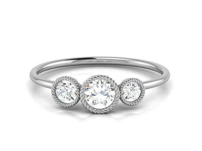 Solitaire Engagement Wedding Diamond Ring 3D print model