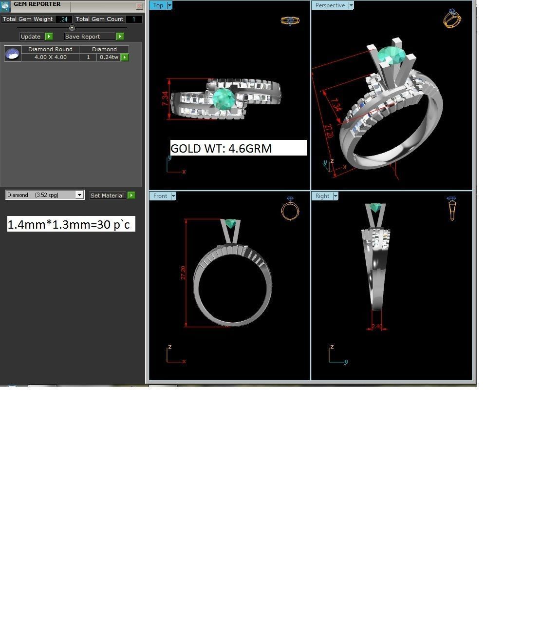 Solitaire Engagement Wedding Diamond Ring 3D print model_5